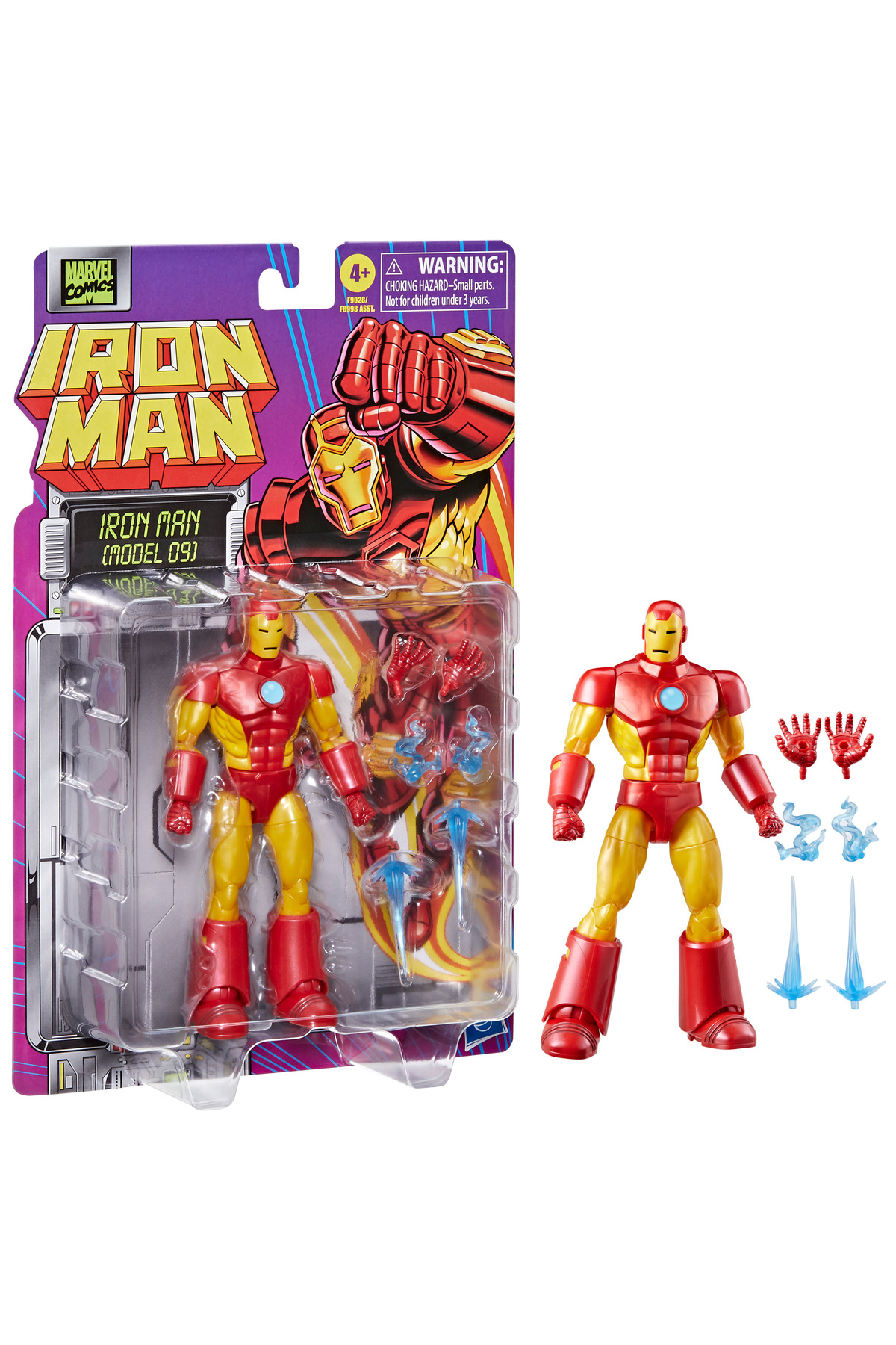 فیگور MARVEL LEGENDS IRON MAN مدل 09 اکشن کمیک رترو Hasbro