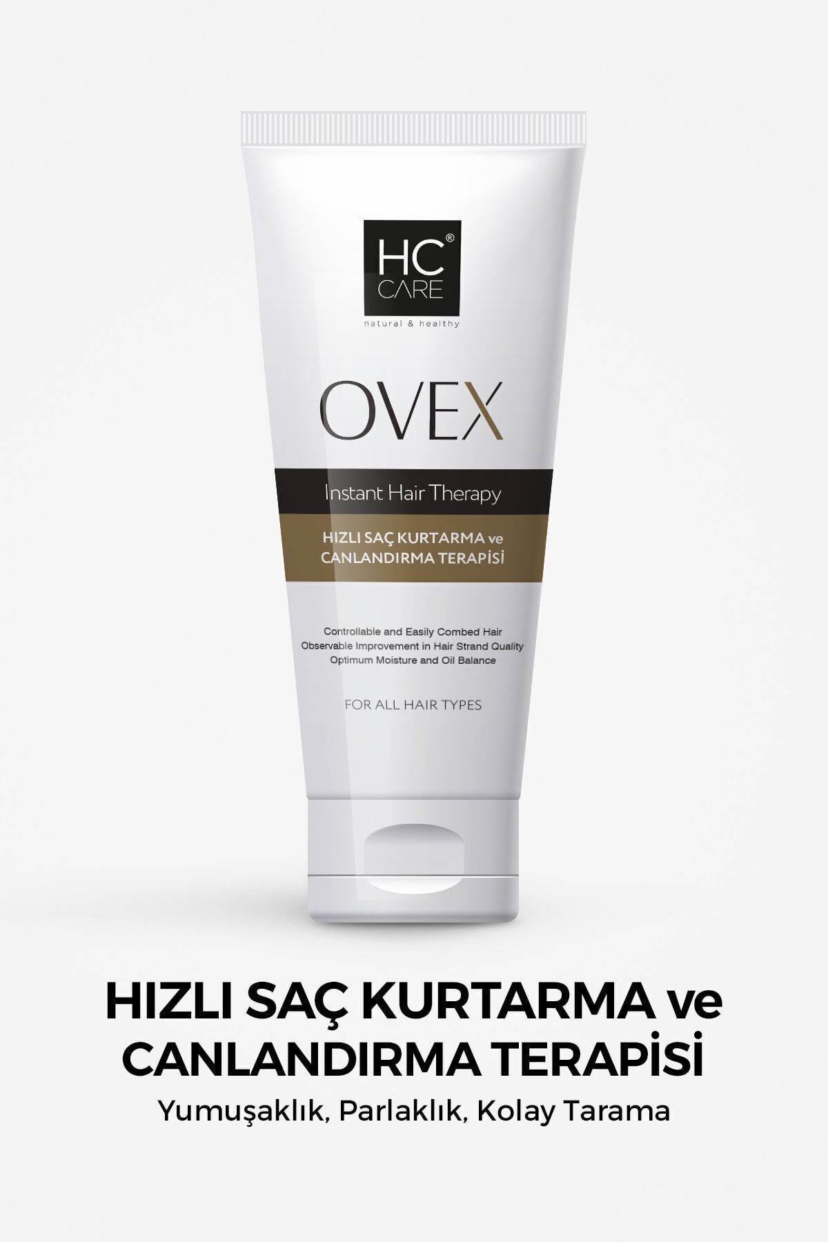 HC Care ماسک موی سریع Ovex HC بازیابی و ترمیم 200 میلی لیتر