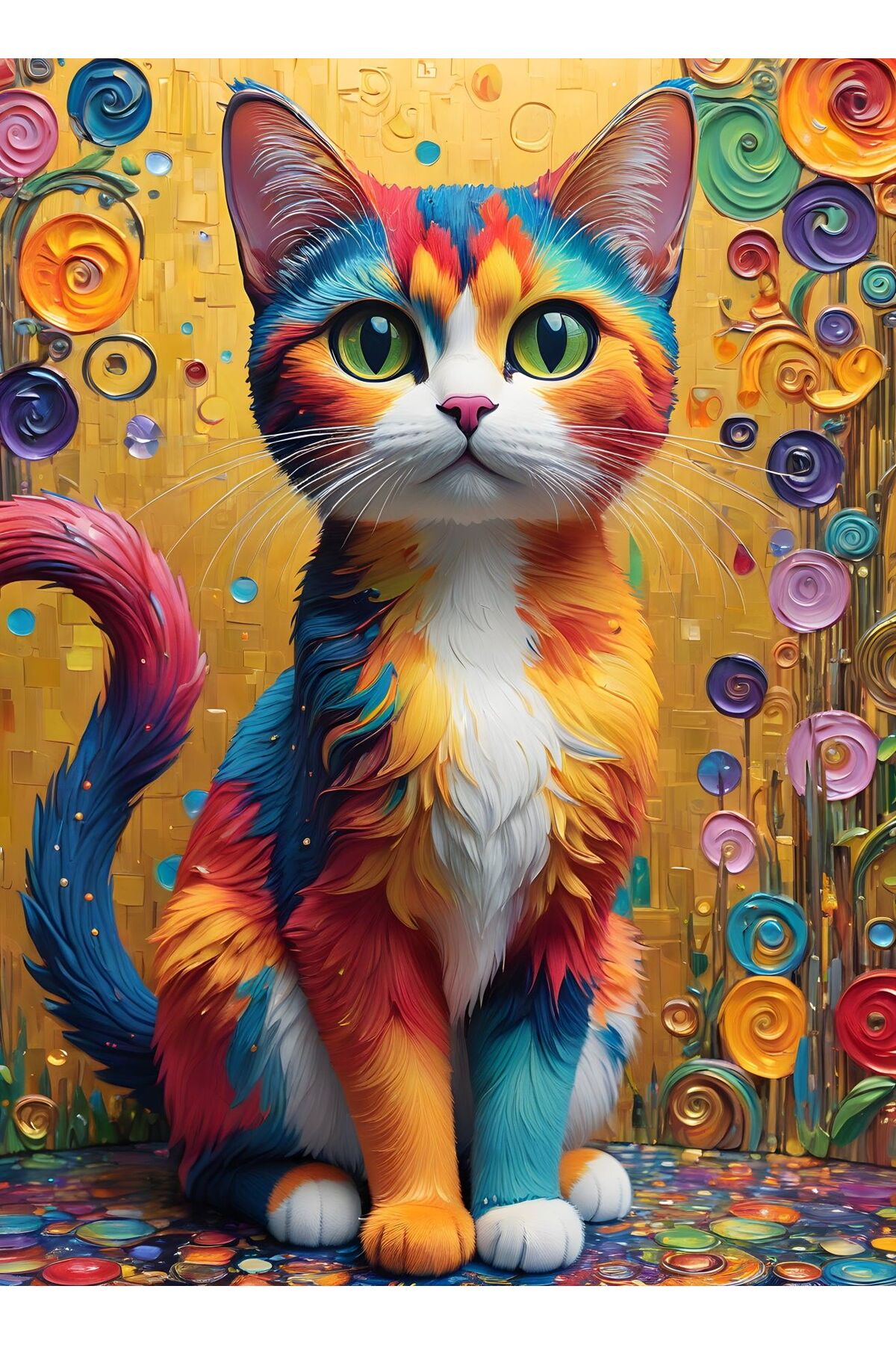 پازل پرتره گربه 1000 تکه رنگارنگ Nova Puzzle