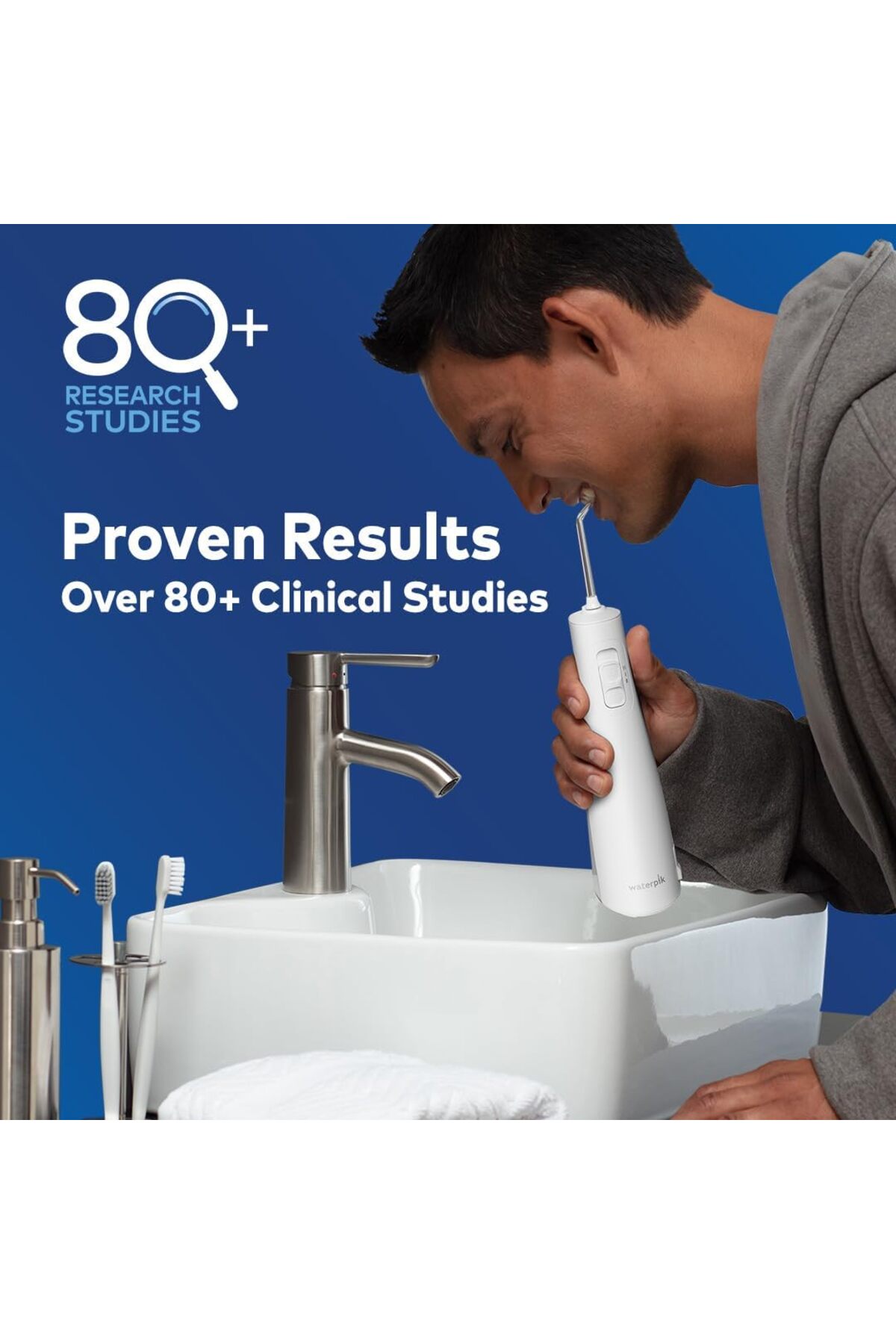 مسواک شارژی شستشوی دهان بی سیم پالس حذف 99.9% پلاک 2 حالت فشار اورجینال Waterpik