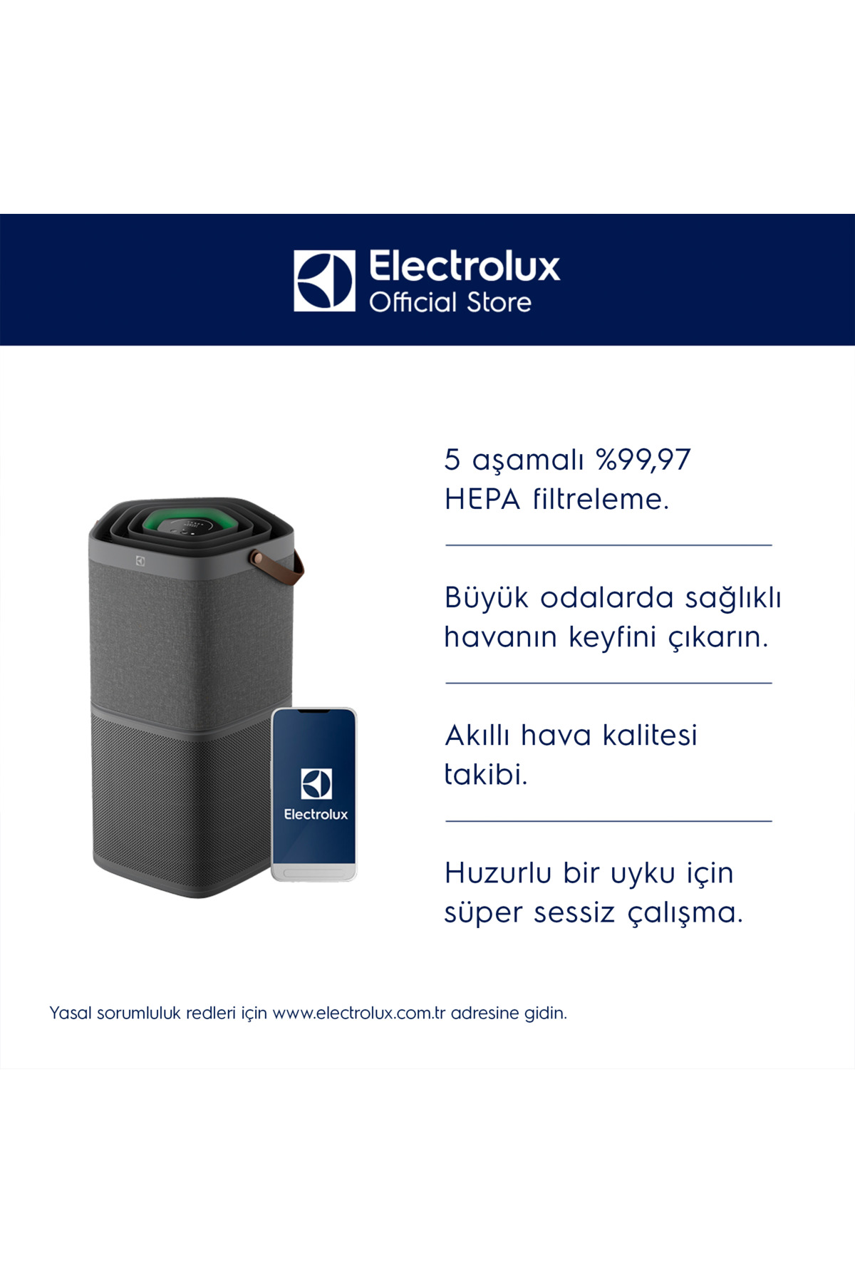 تصفیه کننده هوا دستگاه EPO60571DG PURE 600 با فیلتر هپا اورجینال Electrolux