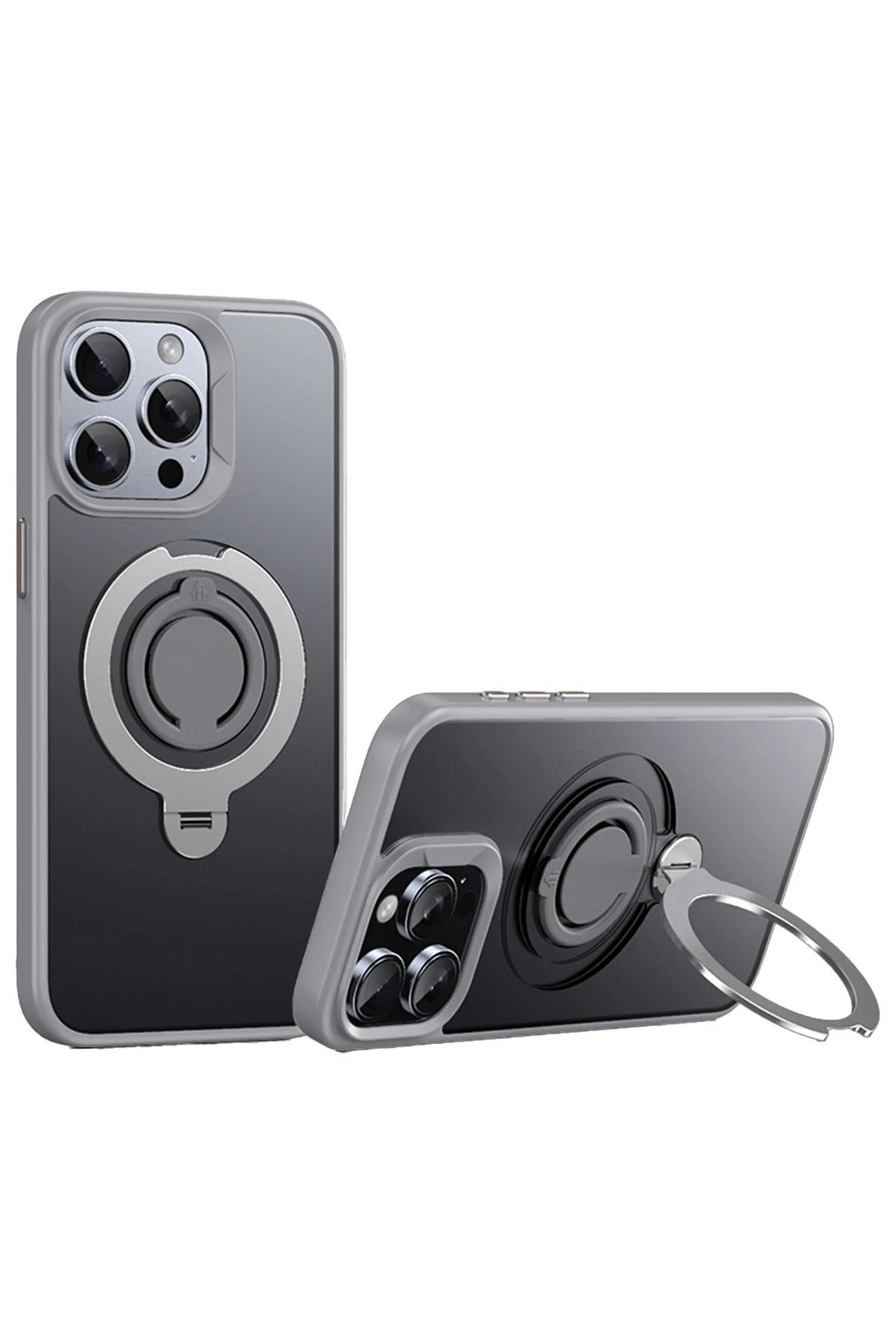 کاور و قاب IPHONE 15 PRO MAX AVATAR 360 ROTATING MAGSAFE COVER TITAN GRAY TYGO7210 toyigoo