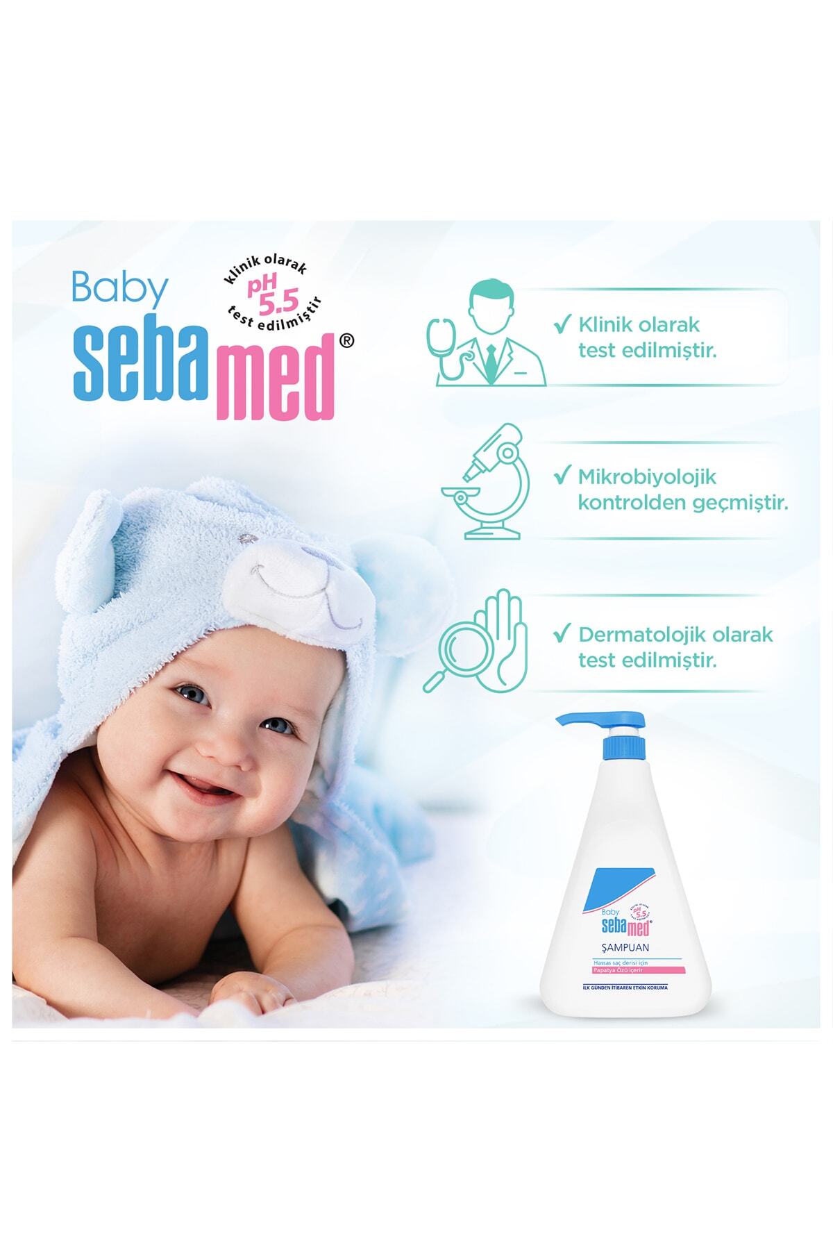 شامپو بچه پسرانه و دخترانه بچگانه کودک 500 میل اورجینال Sebamed