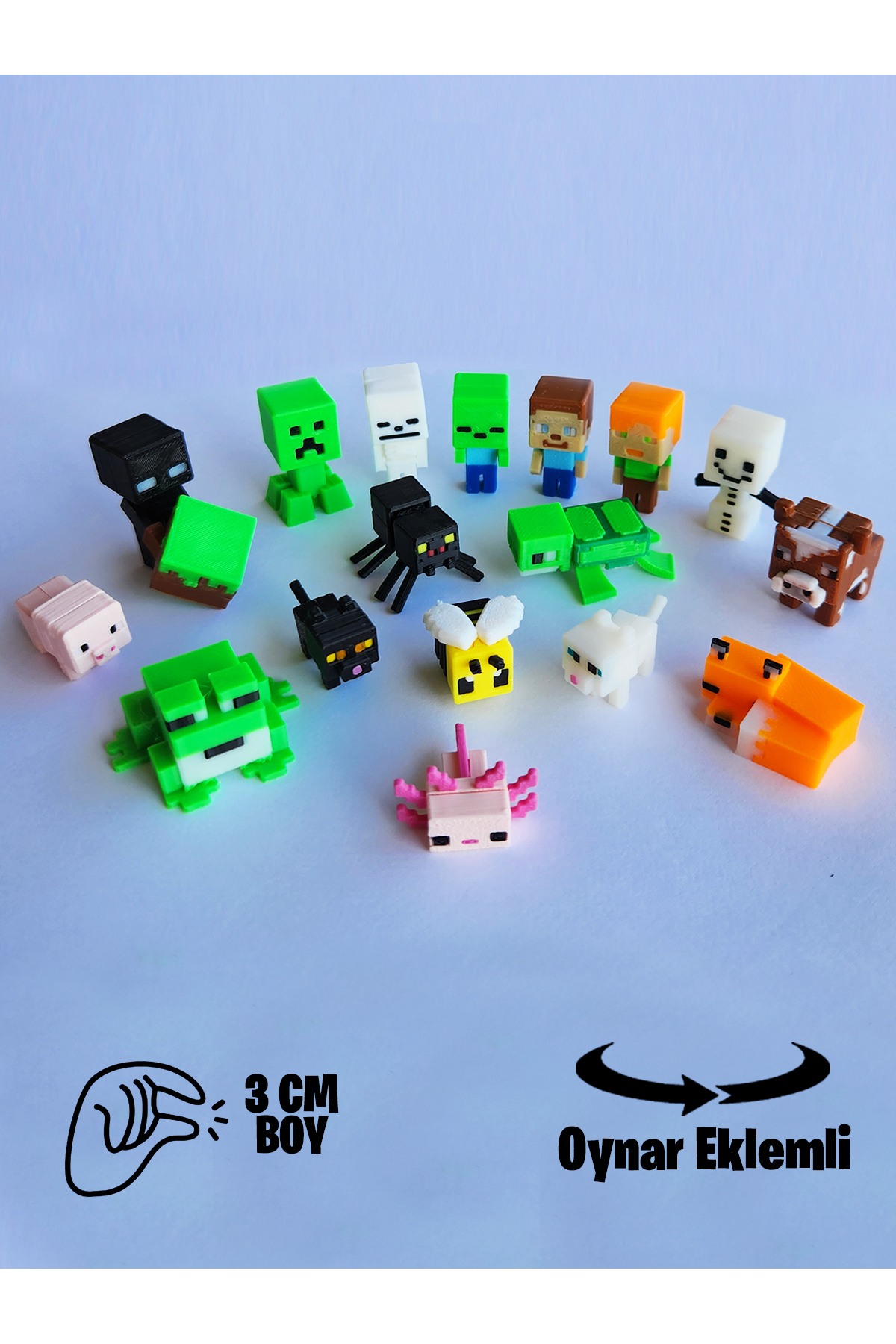 اسباب بازی های فیگور شخصیت MINECRAFT 17 PIECE MINI FIGUR SET TOY فیگورهایی با مفاصل متحرک TOYS Suelo Butik