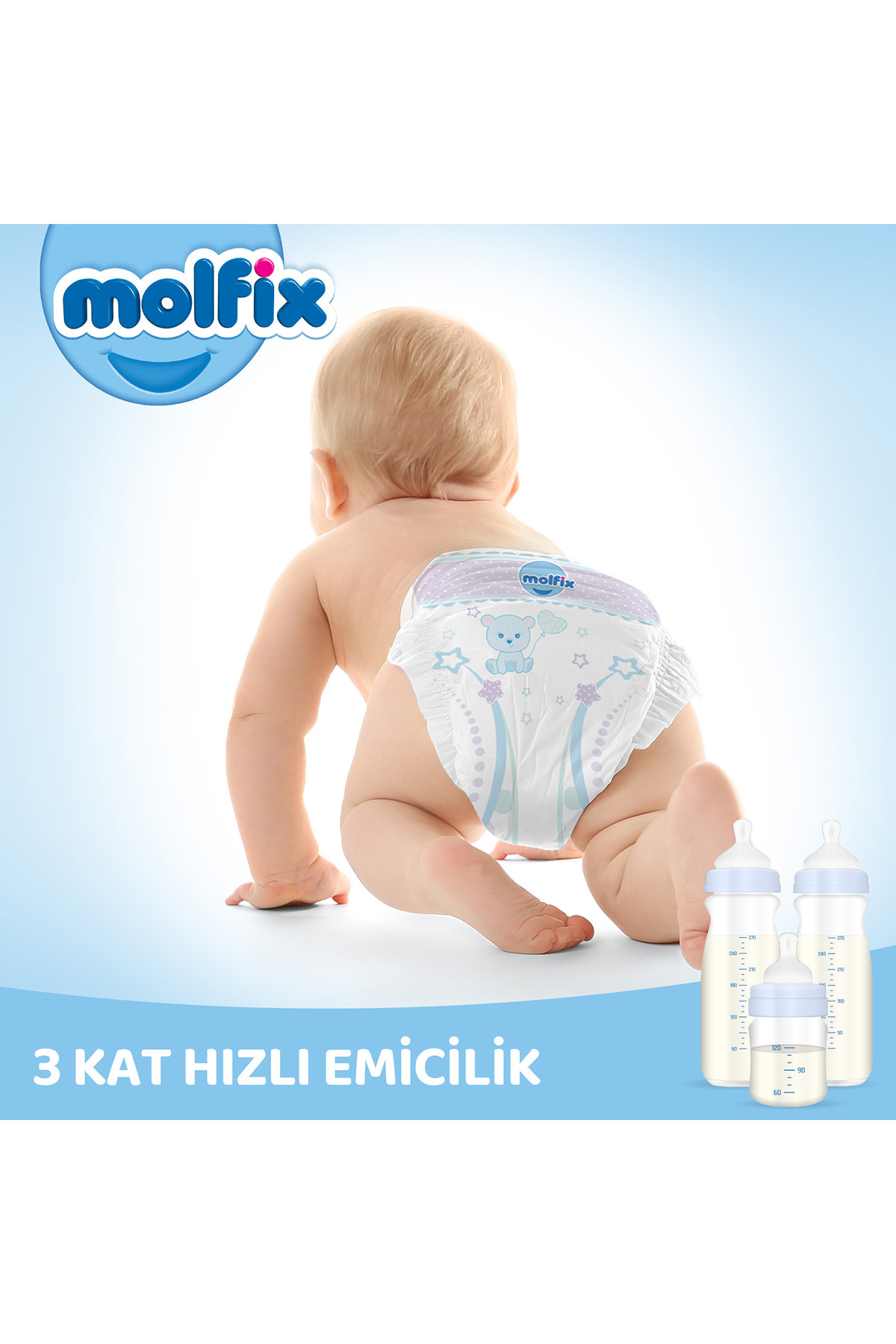 پوشک بچه سایز 5 جونیور هایپر اکونومی بسته 156 عددی اورجینال Molfix