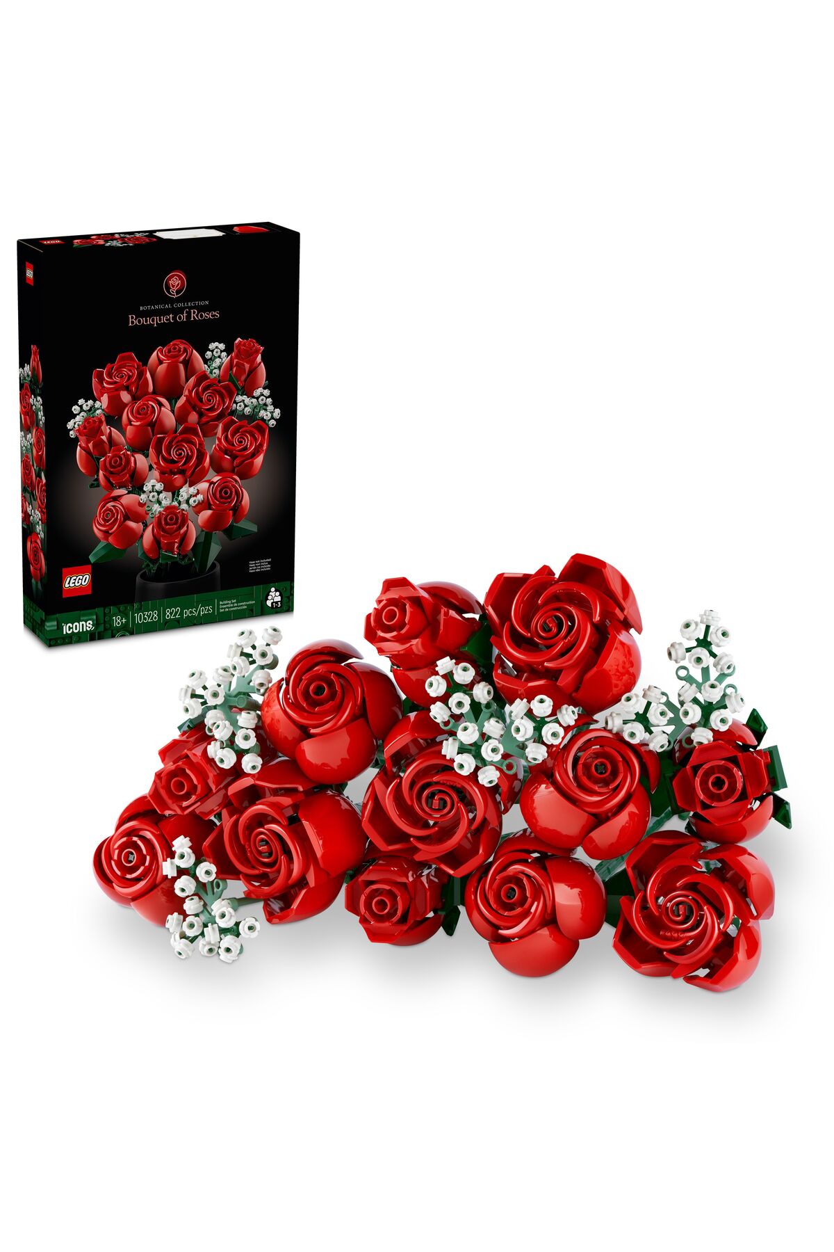 LEGO مجموعه ساخت گل رز ® ICons 10328 برای 18 سال به بالا (822 قطعه)