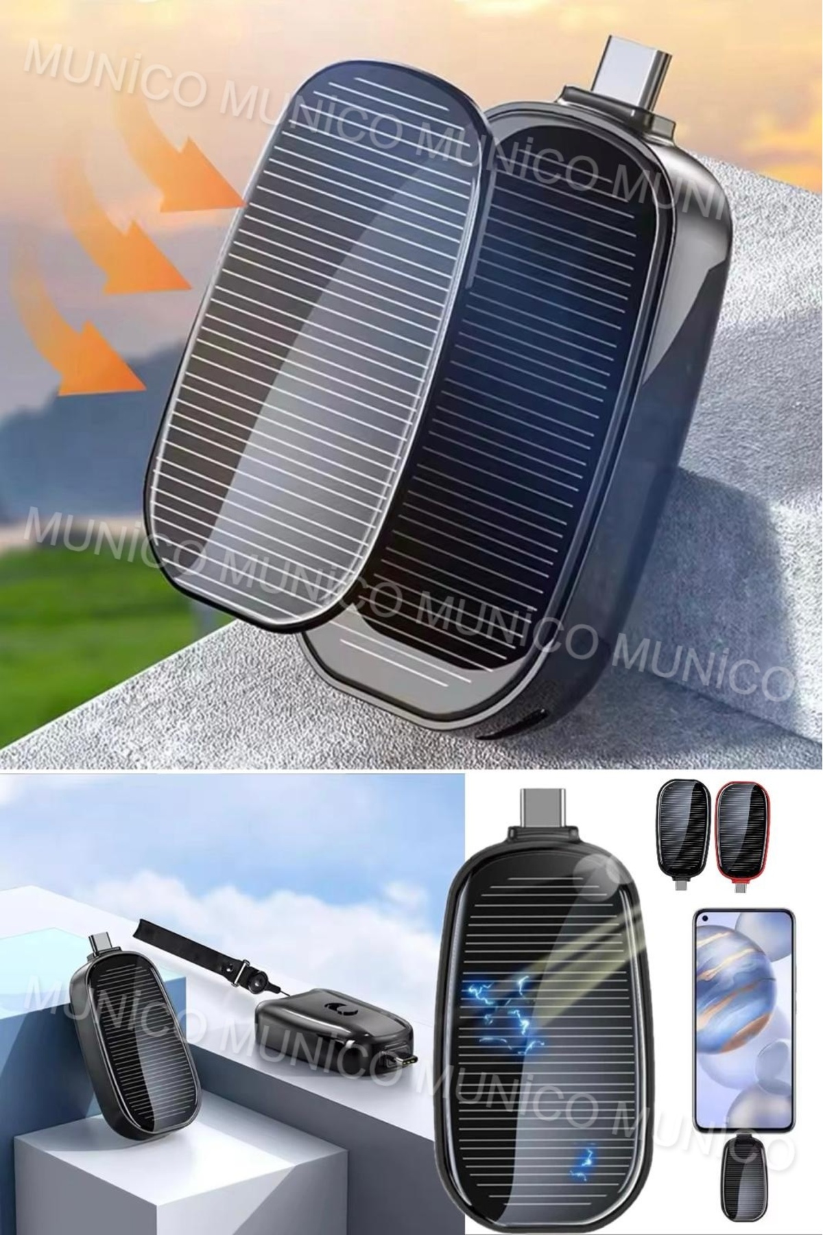 پاوربانک شارژر آیفون با انرژی خورشیدی BMW KEY APPEARANCE برای گوشی های موبایل کیفیت اورجینال Genel Markalar