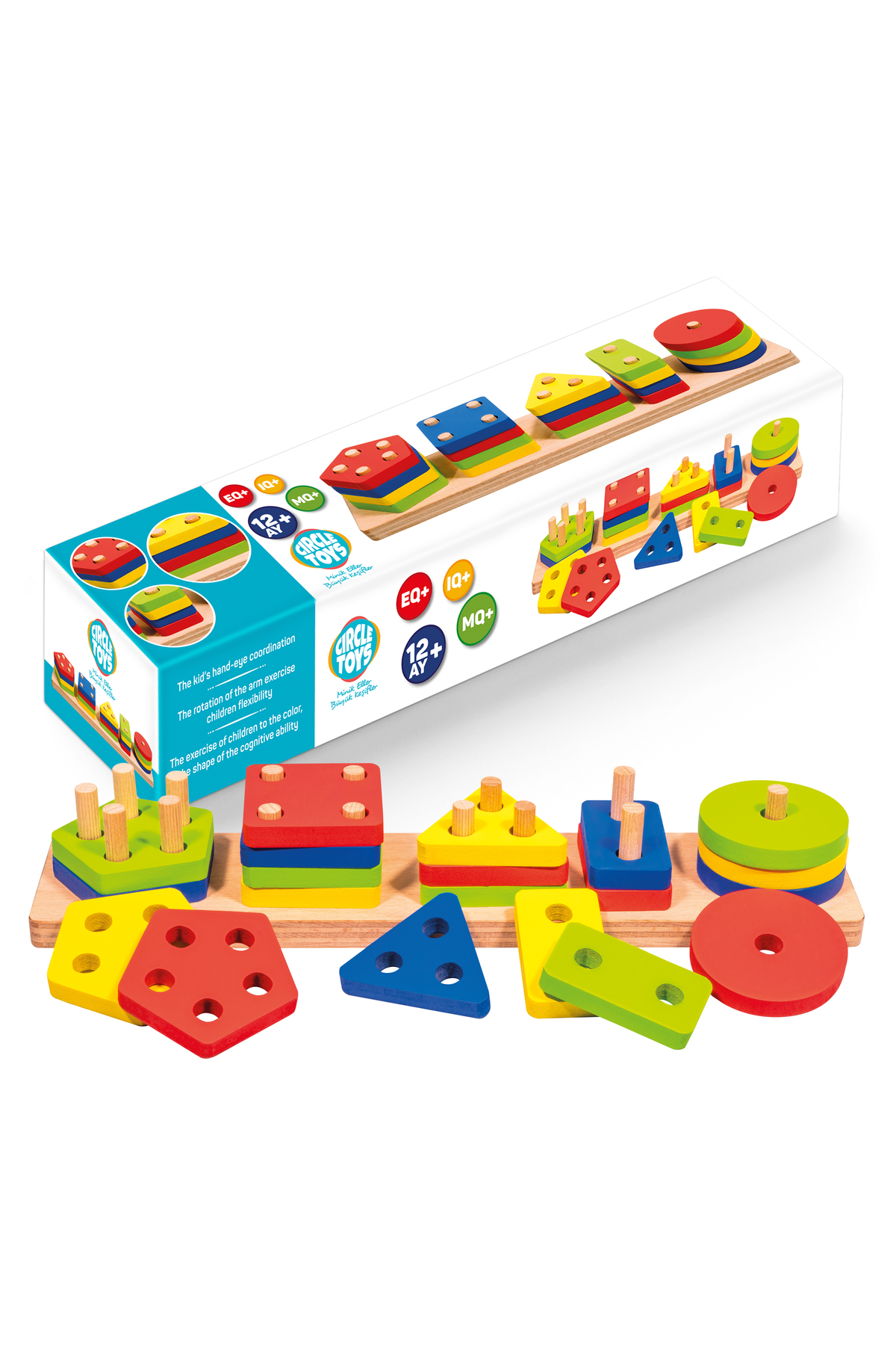 اسباب بازی آموزشی شکل هندسی 5 نقطه ای اصل Circle Toys
