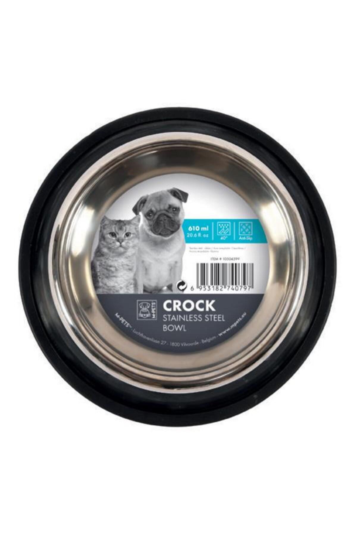 ظرف استیل غذا و آب حیوانات Crock، سایز M، ۶۱۰ میلی‌لیتر | ام‌پتس M-PETS