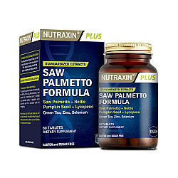 تبلت نوتراکسین Nutraxin مدل Plus Saw Palmetto Formula حاوی نخل اره‌ای، گزنه و تخم کدو بسته ۶۰ عددی