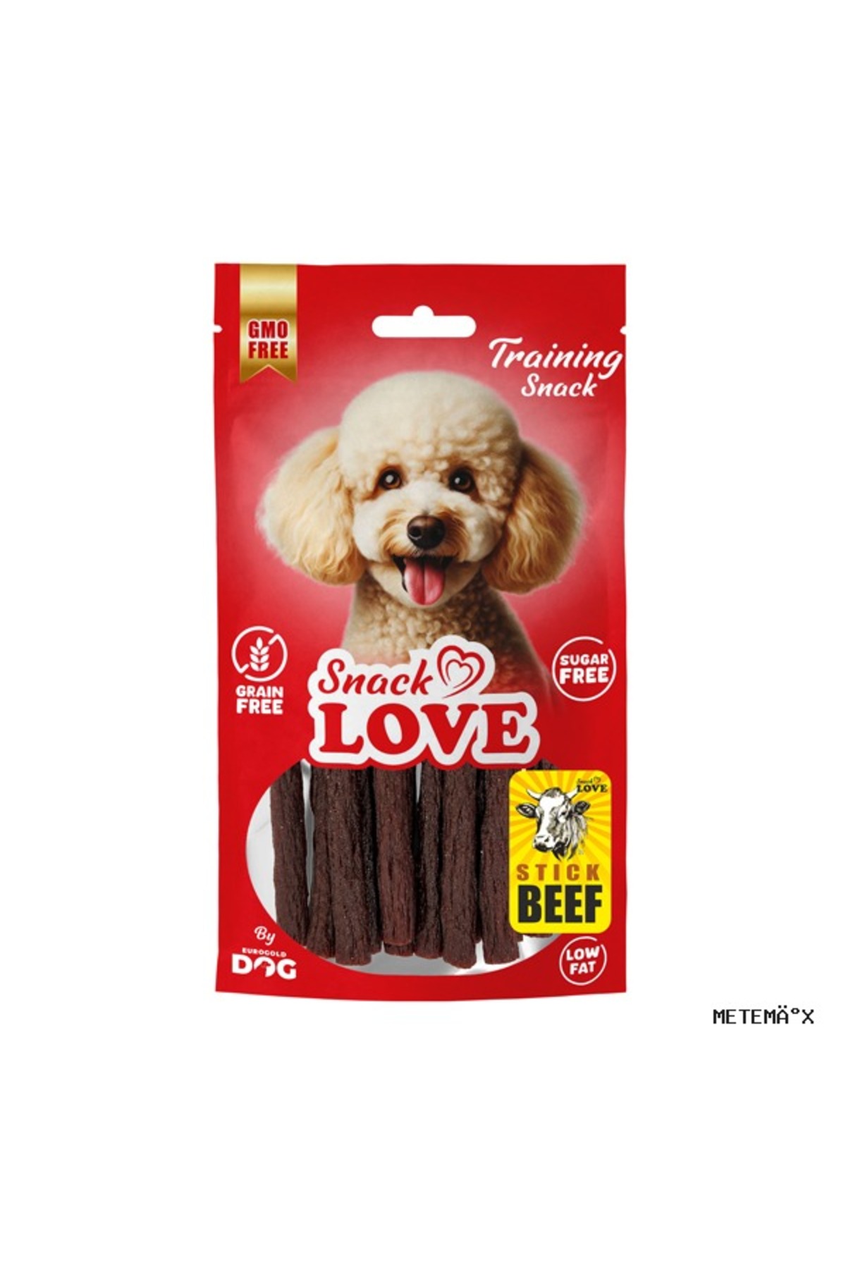 تشویقی چوبی سگ گوشت گاو یوروداگ Eurodog Snack Love، ۱۱ سانتی‌متر، قطر ۱ سانتی‌متر، ۷۰ گرم (171828)