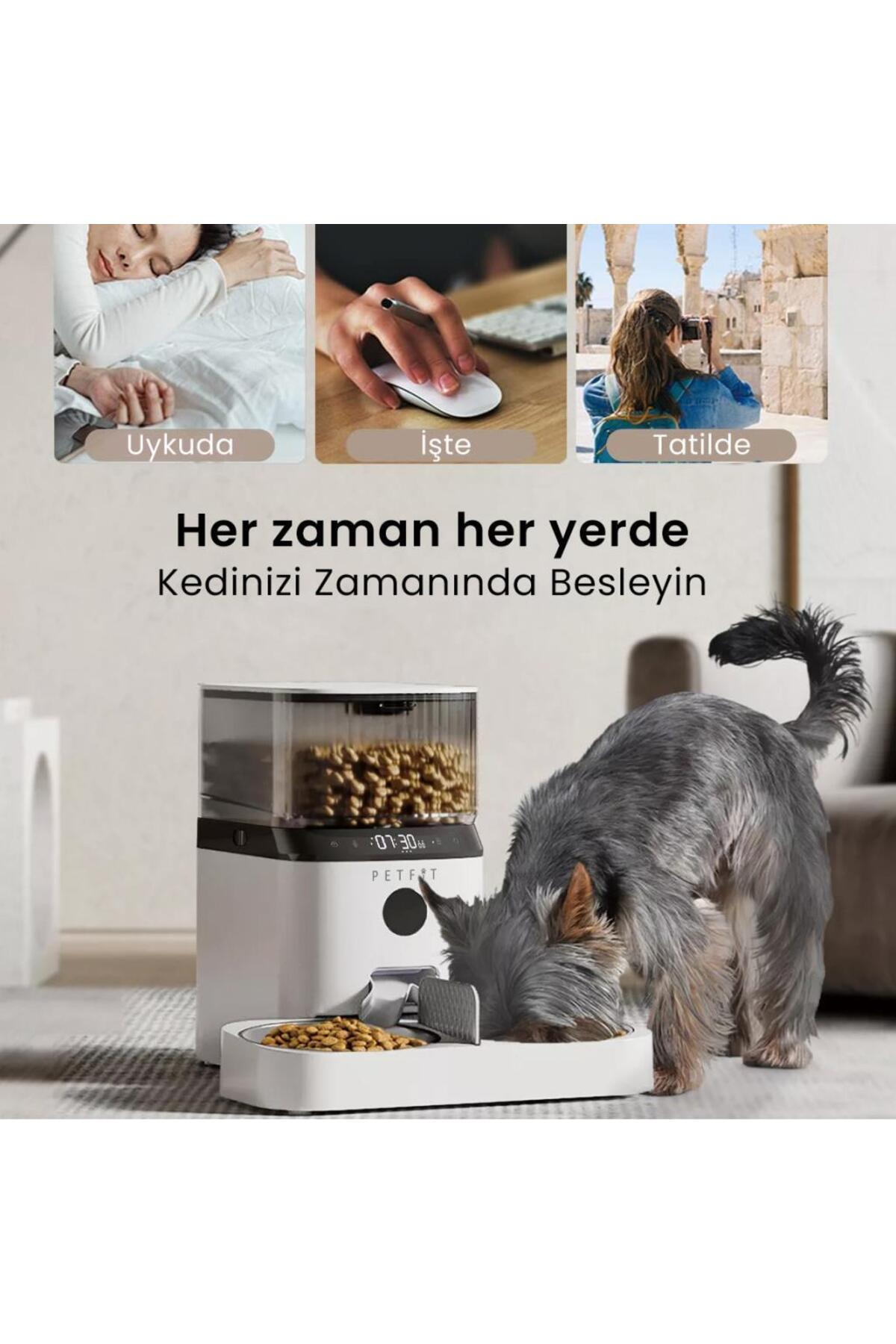 غذادهنده خودکار هوشمند گربه و سگ پت‌فیت Petfit AutoDine X Plus با دوربین Wi-Fi و دو کاسه 5L