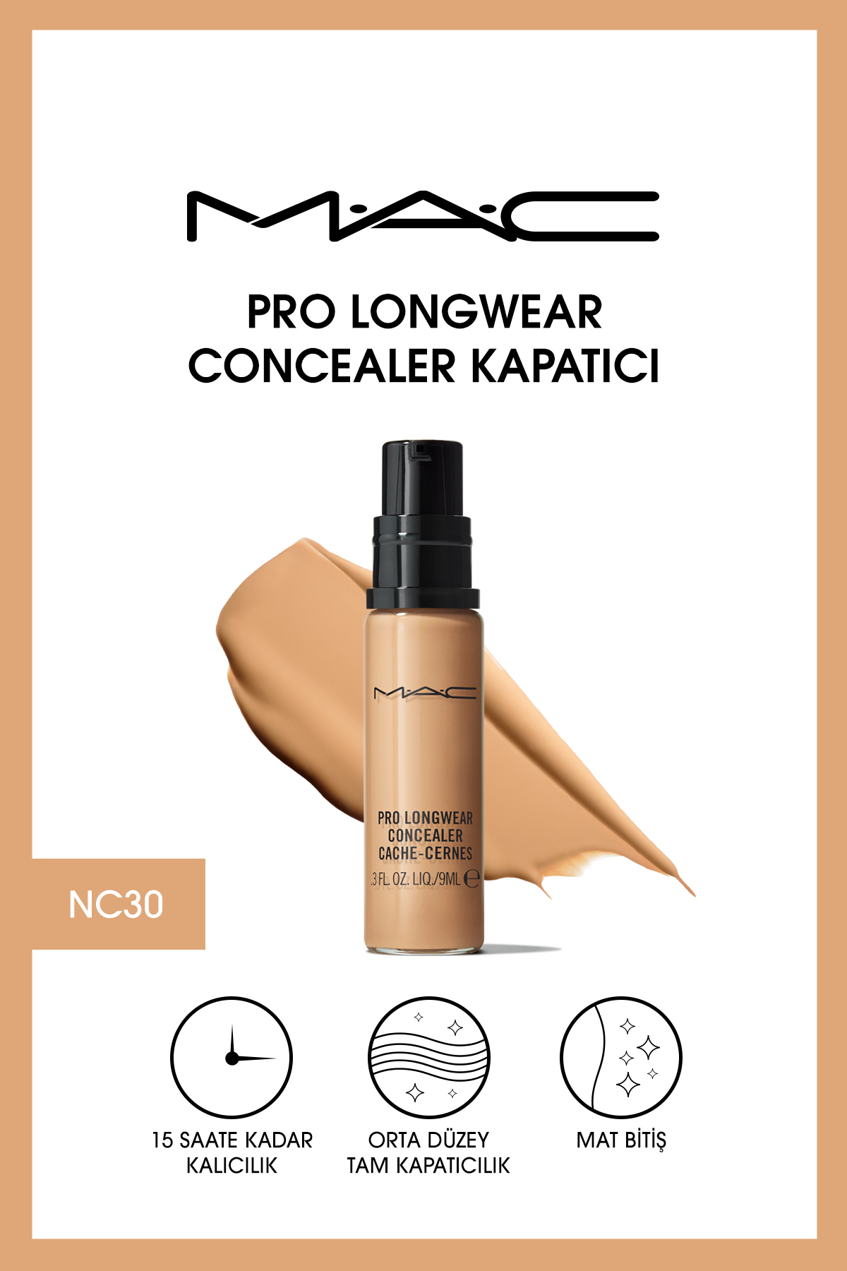 کانسیلر پرو لانگ ور Pro Longwear مدل  حجم 9میل مک MAC