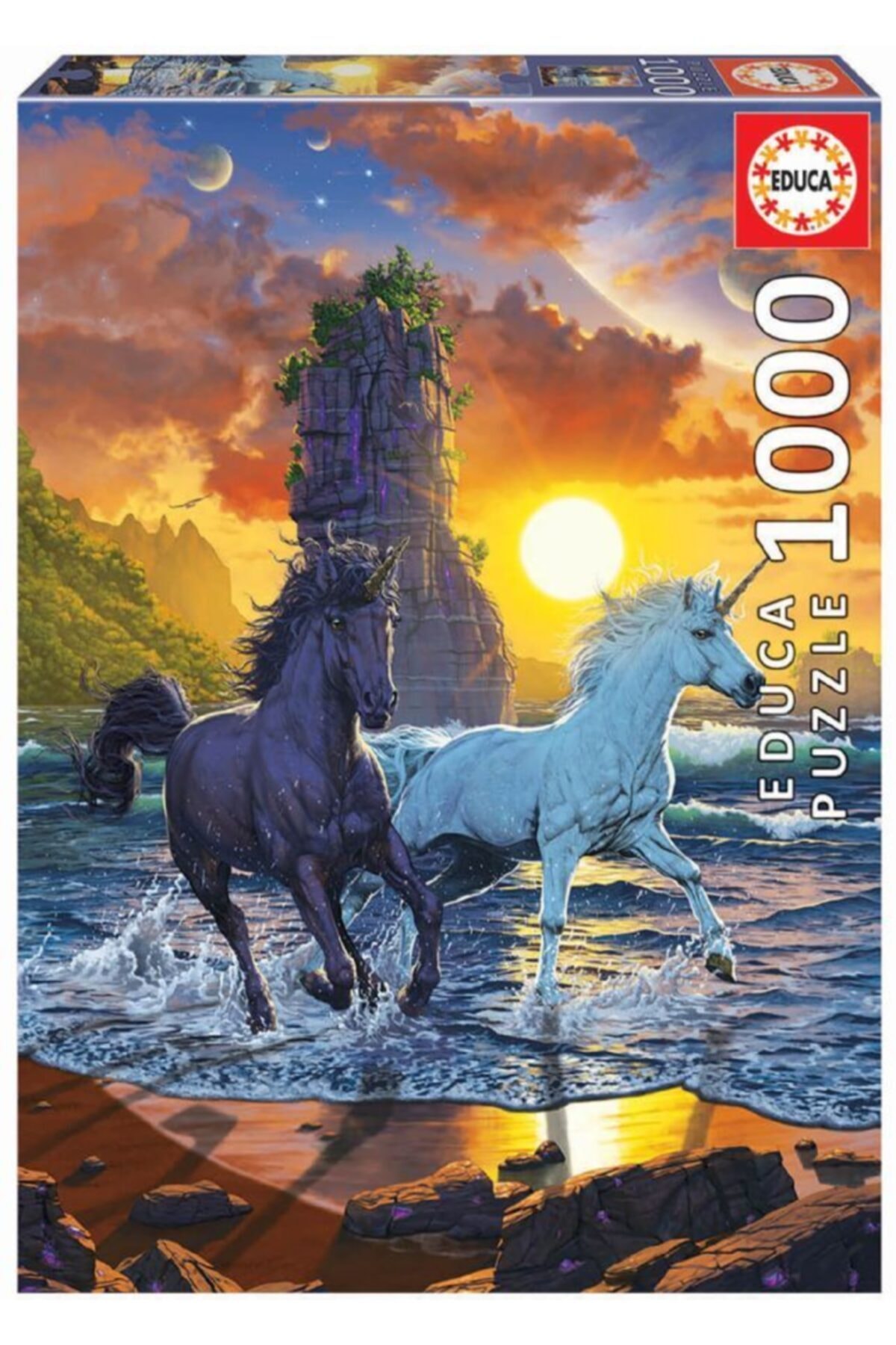 پازل EDUCA 1000 PIECE UNICORNS ON THE BEACH PUZZLE VINCENT HIE از ترکیه Genel Markalar