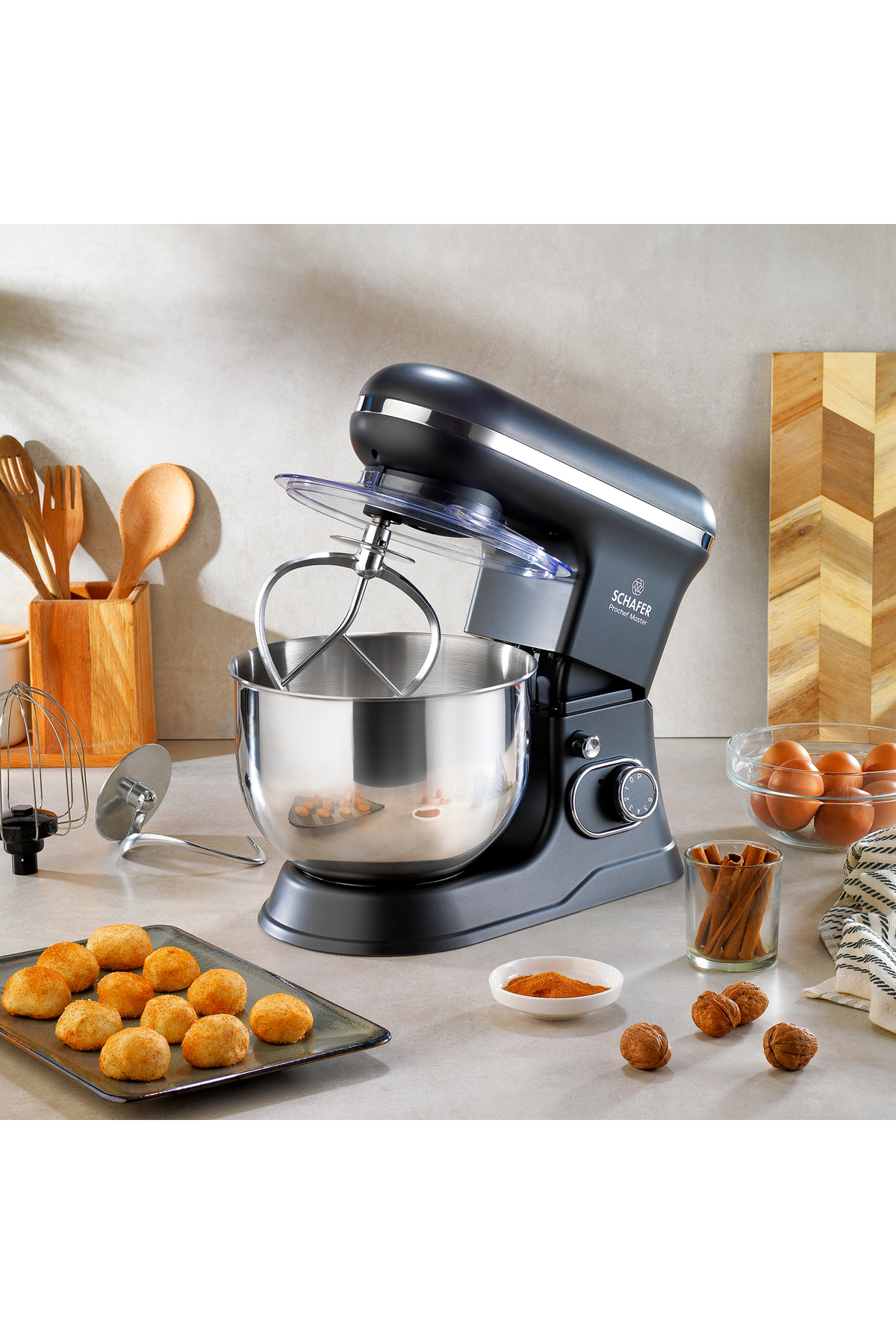 میکسر و ست PROCHEF MASTER STAND MIXER ANTHRACITE اورجینال Schafer