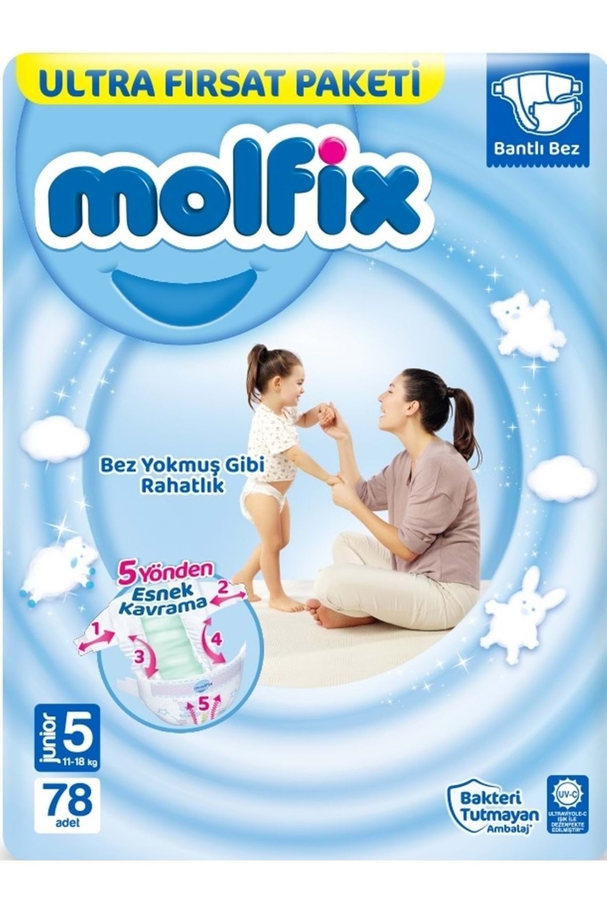 پوشک بچه شماره نوجوانان: 5 7 8 کیلوگرم اورجینال Molfix