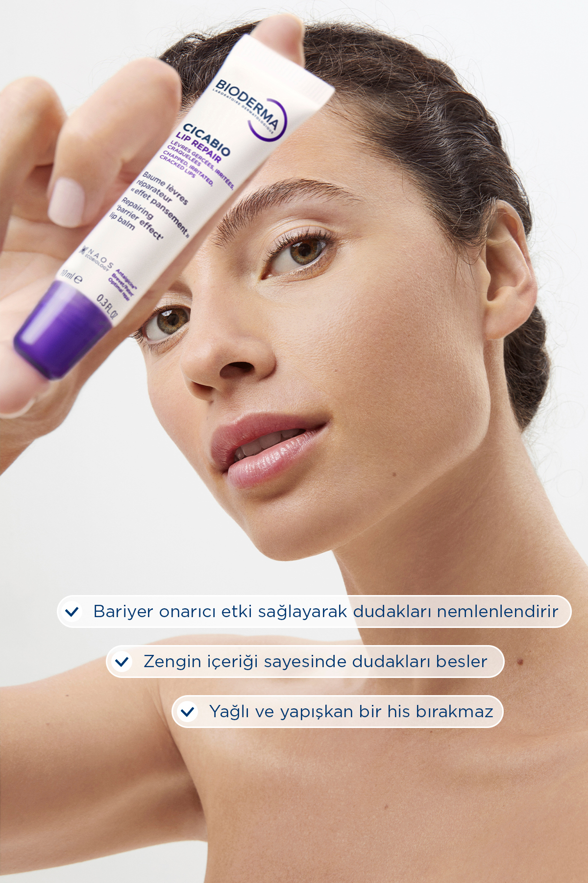 کرم لب و اسکراب ترمیم کننده تغذیه سیکبیو جریان تعمیر برای ترک 10 میل Bioderma
