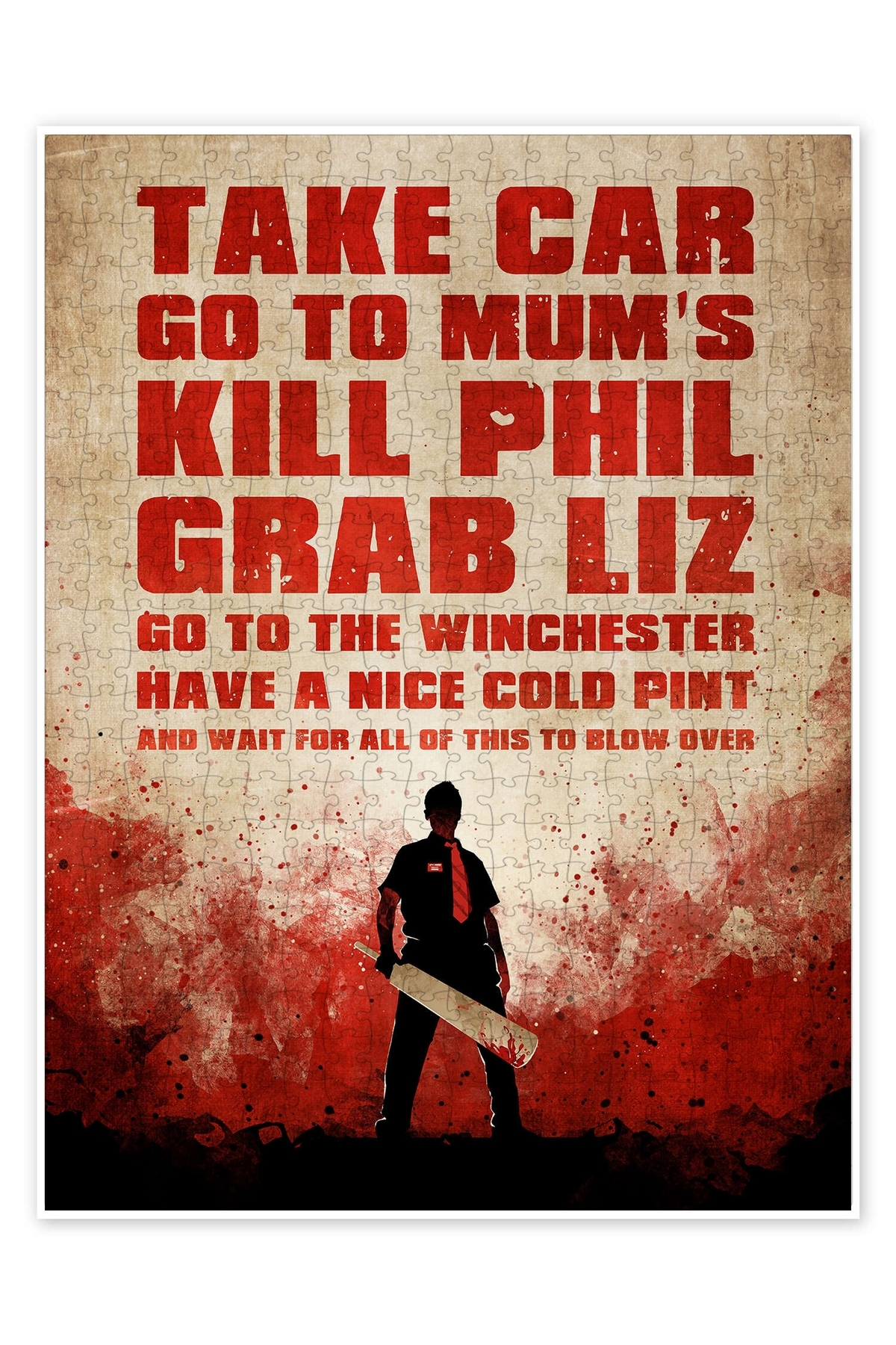 پازل SHAUN OF THE DEAD 500 PIECE PUZZLE اره منبت کاری مویی فیلم کلاسیک از ترکیه Jeronkarji