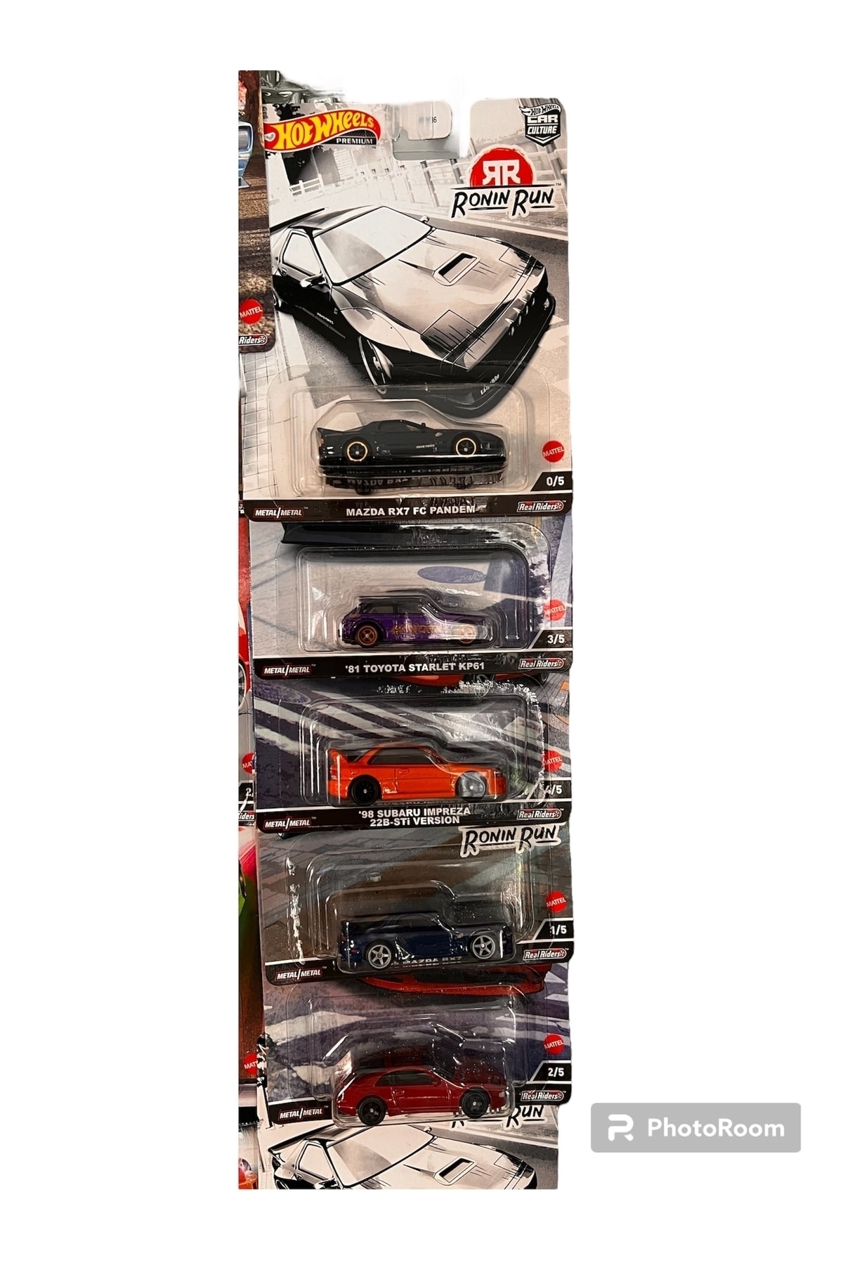 ماشین اسباب بازی RONIN RUN CHASE ست 5 تایی ویژه کمیاب از ترکیه HOT WHEELS