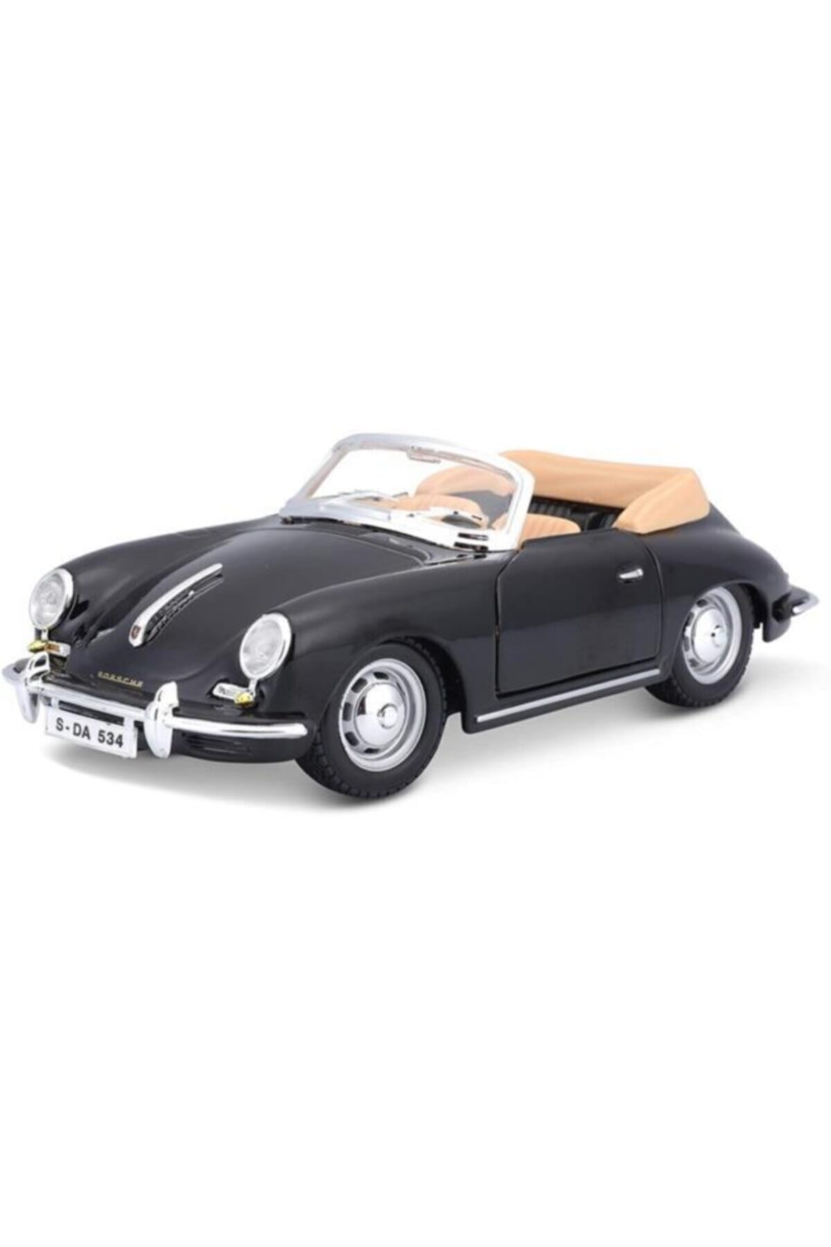 مدل خودرو PORSCHE 356B CABRIOLET 1961 MODEL کلاسیک CAR 1 24 SCALE مشکی اورجینال Burago