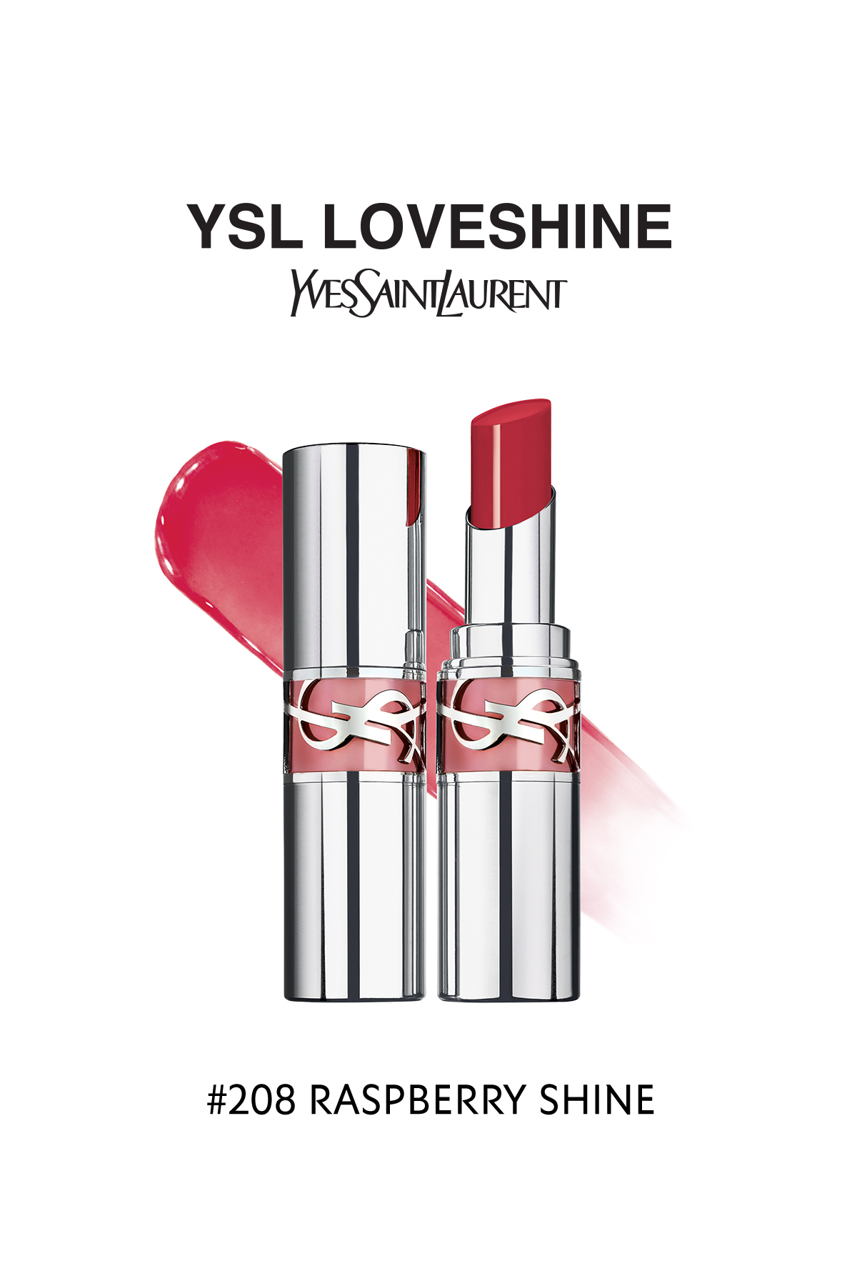 رژ لب لاوشاین با محتویات مراقبتی GIVING INTENSE SHINE 208 RASPBERRY Yves Saint Laurent