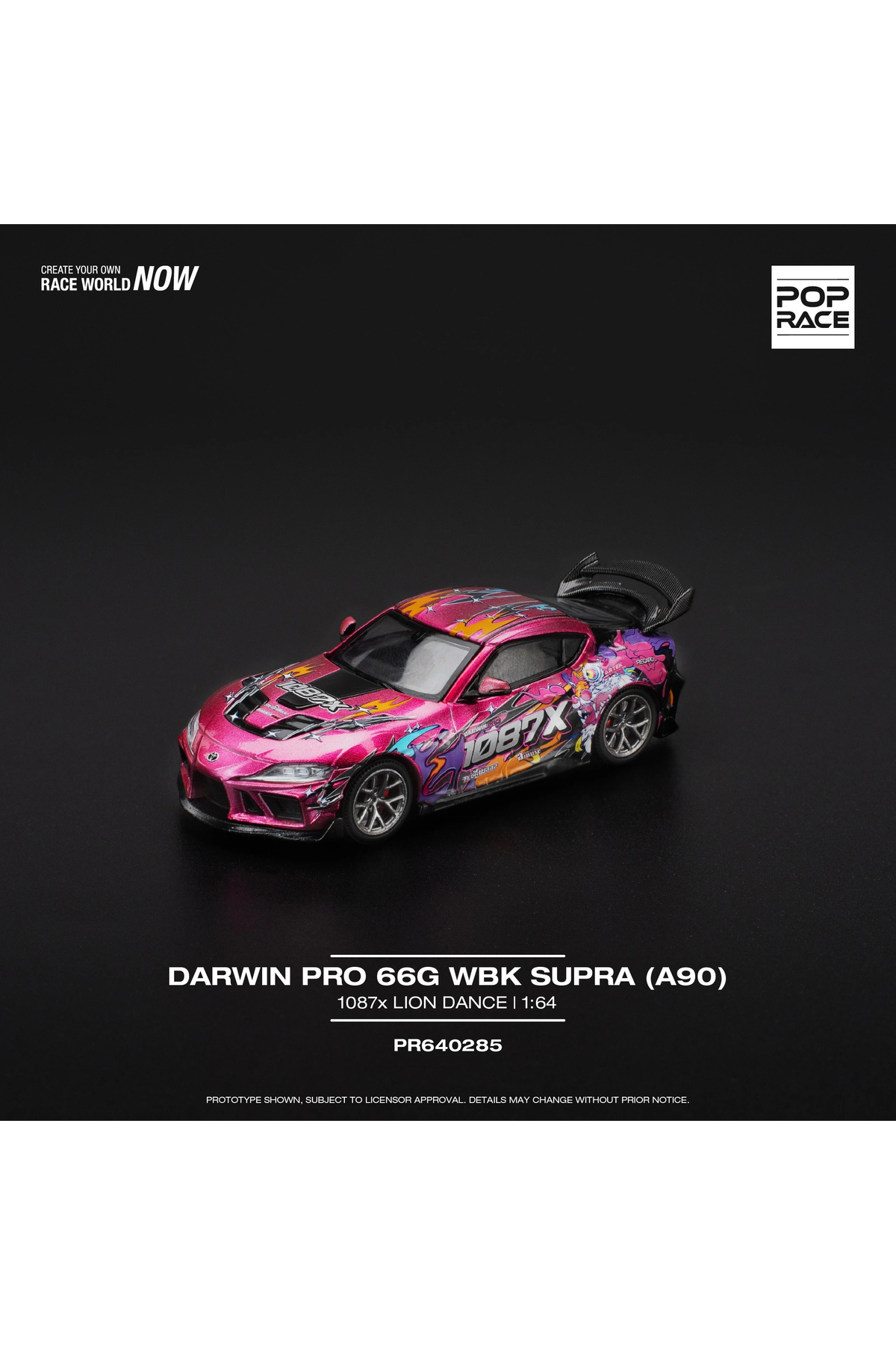 مدل خودرو 64 DARWIN PRO 66G WBK SUPRA A90 1087X LION DANCE اورجینال pop race 1