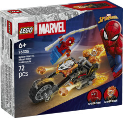مجموعه ساختنی لگو LEGO مارول Marvel مدل 76335، موتورسیکلت مرد عنکبوتی و گوست رایدر، ۷۲ قطعه