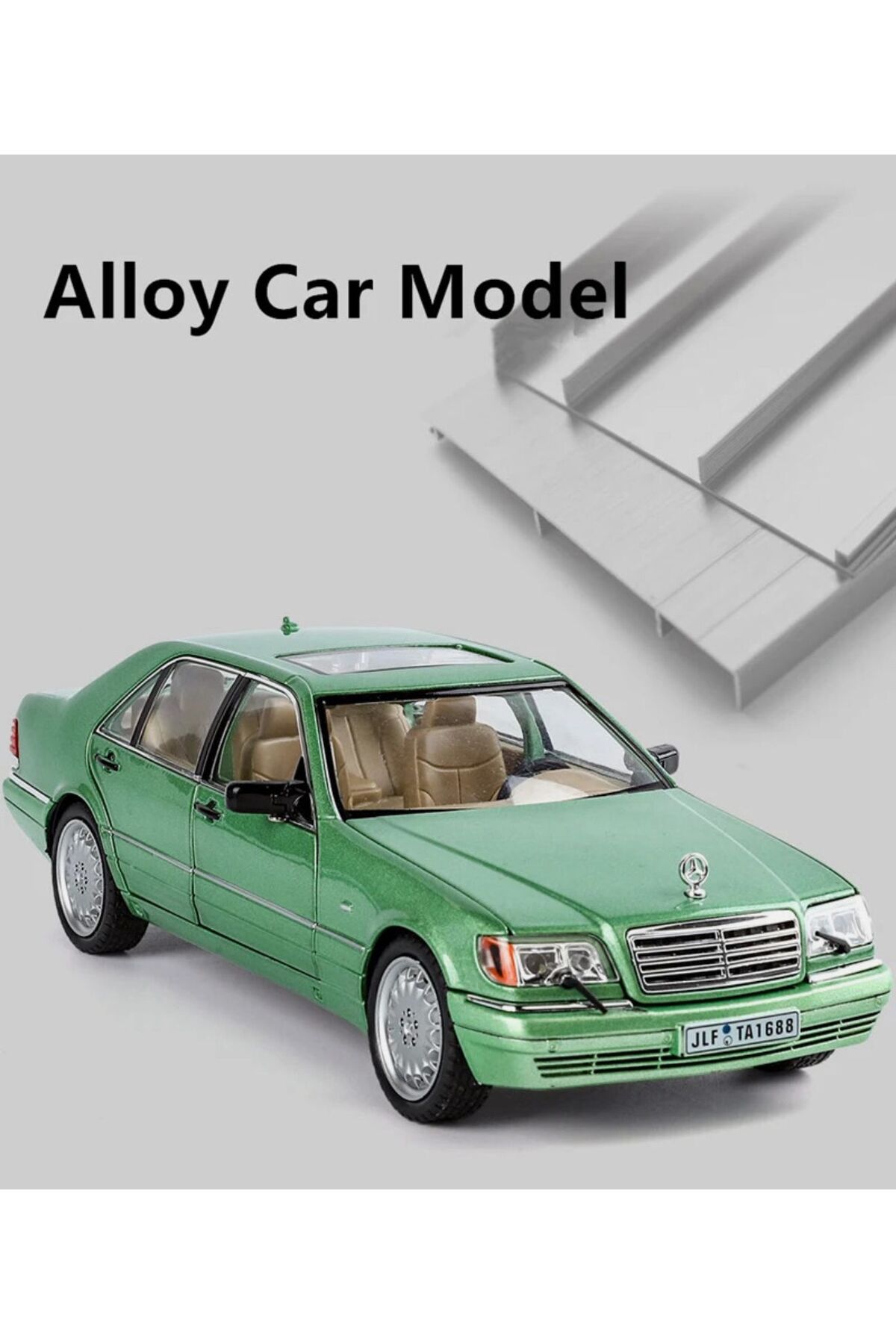 مدل خودرو مرسدس بنز W140 S320L DIECAST درب بازشو 320SEL سبز اورجینال scntoys