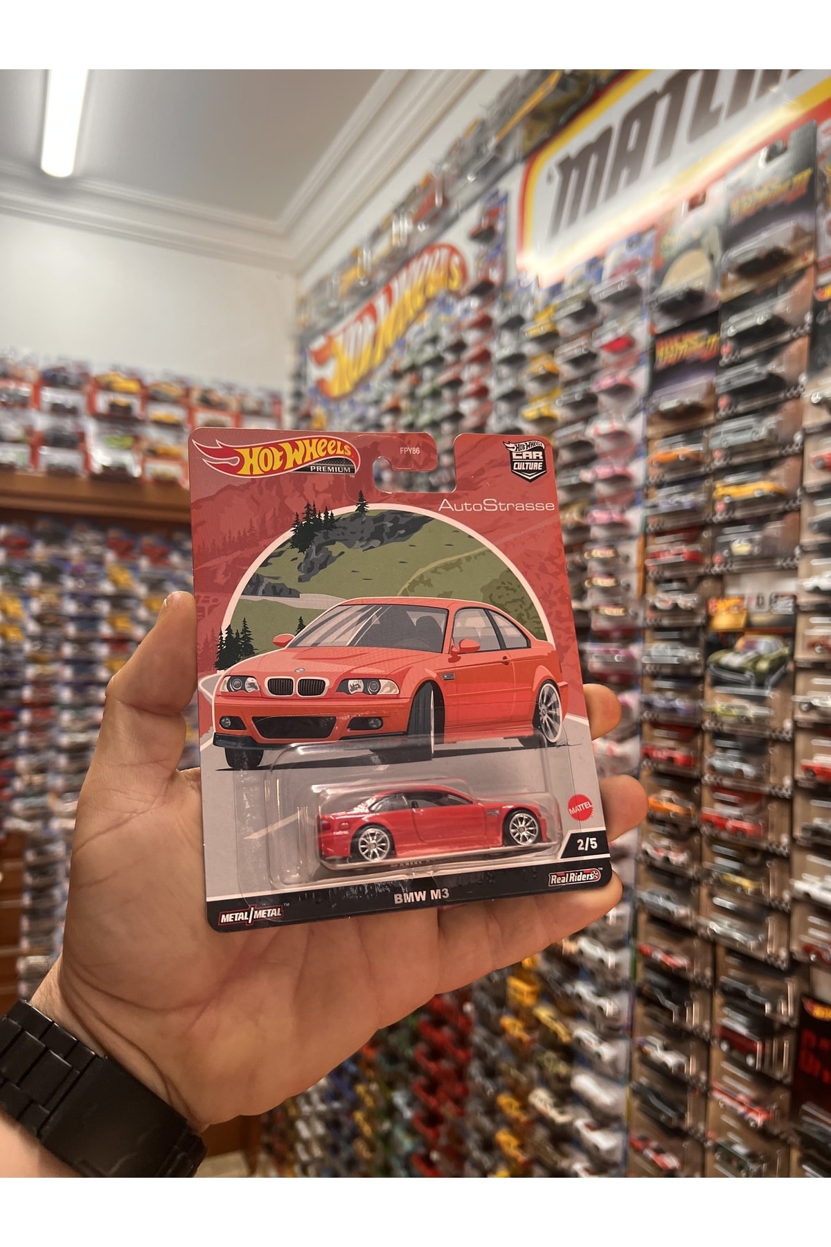 ماشین اسباب بازی BMW M3 قرمز هات ویلز اورجینال HOT WHEELS