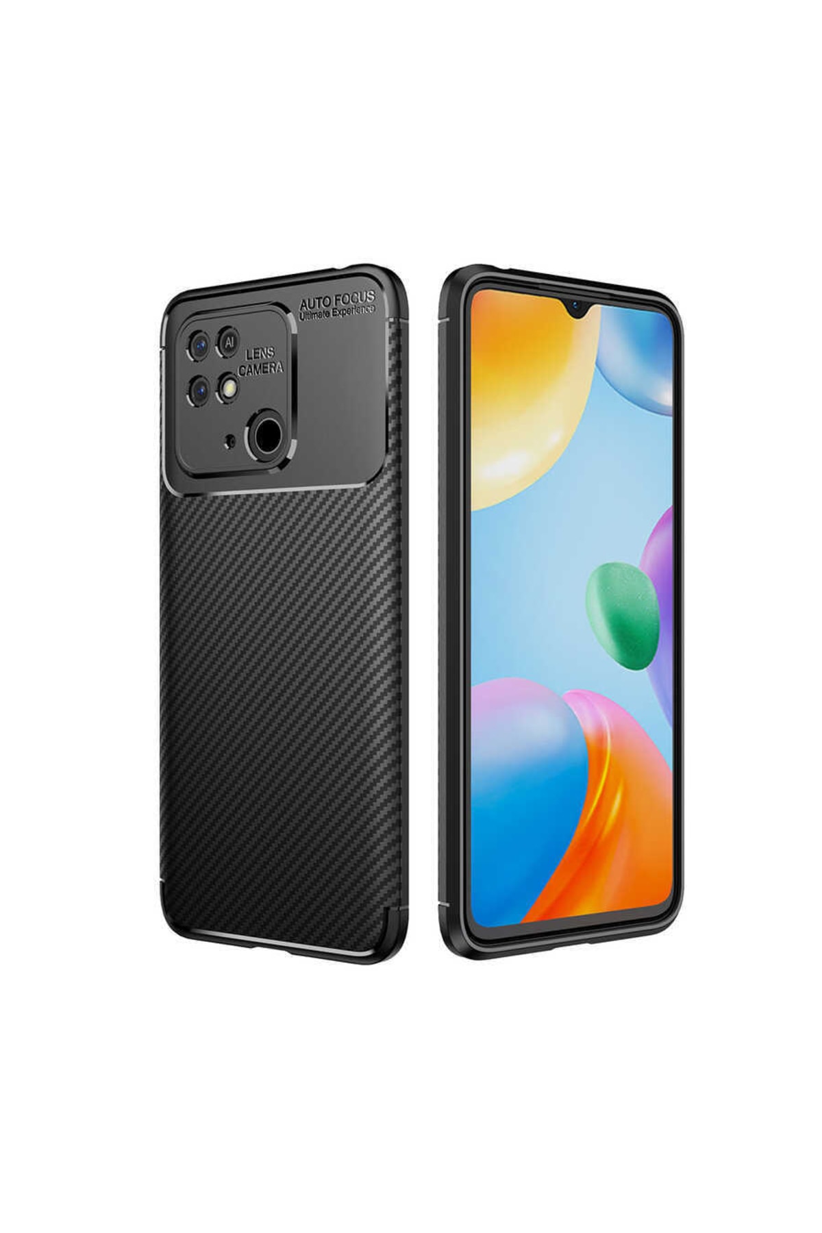 کاور و قاب XIAOMI REDMI 10C پوشش محافظ با الگوی کربنی دوربین سازگار کیس POCO C40 فیبکس Fibaks