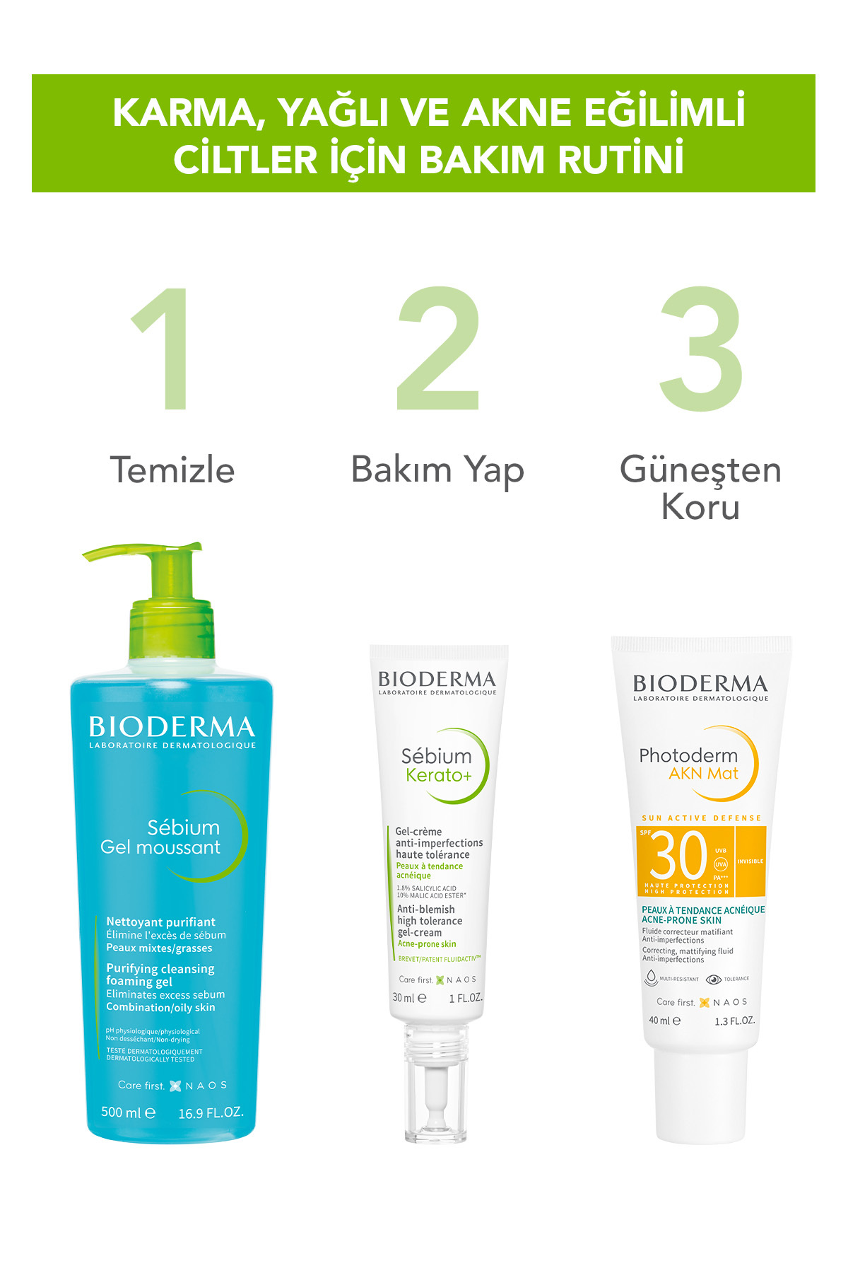 فومینگ ژل شستشو  پوست چرب با حجم 500 میل بایودرما Bioderma