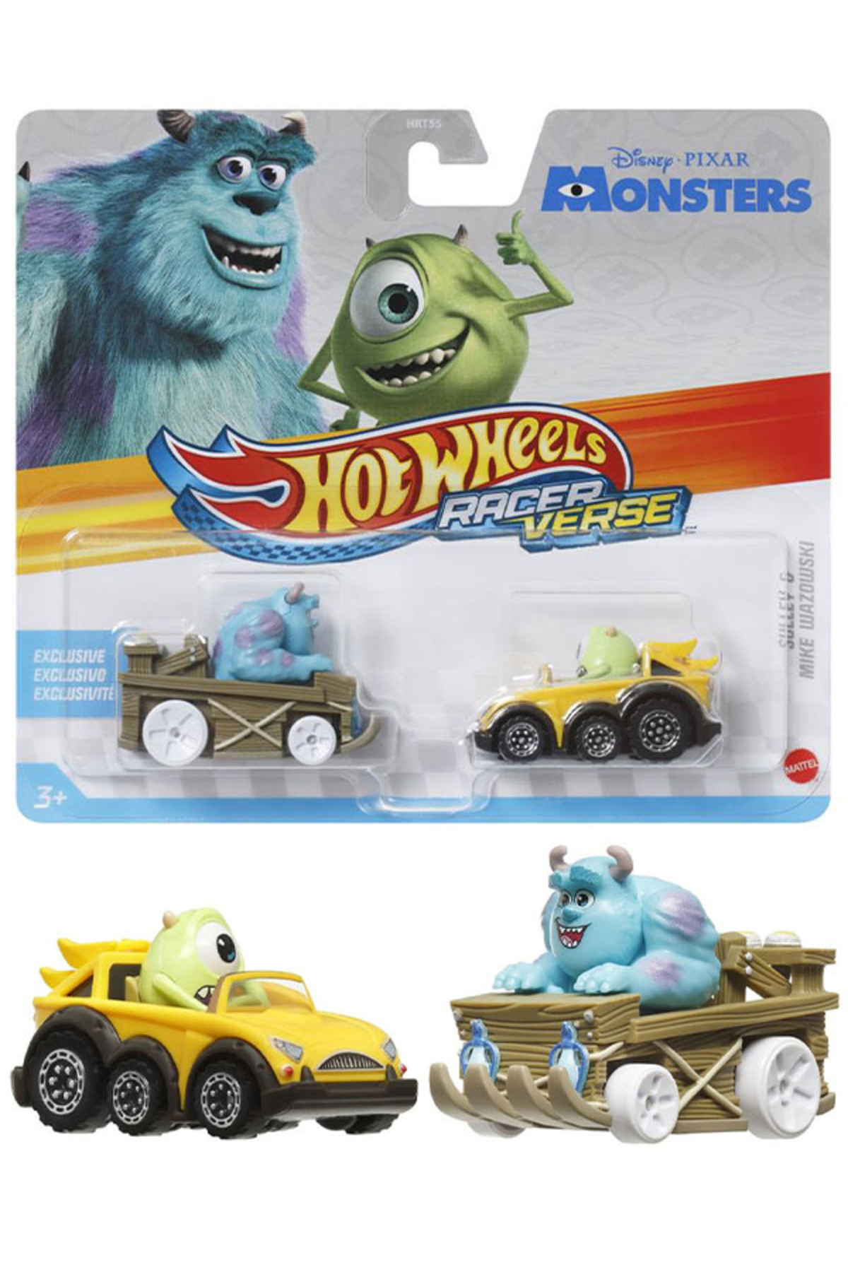 ماشین اسباب بازی RACERVERSE DISNEY PIXAR MONSTERS DUO CARS SULLEY و MIKE WAZOWSKI از ترکیه HOT WHEELS