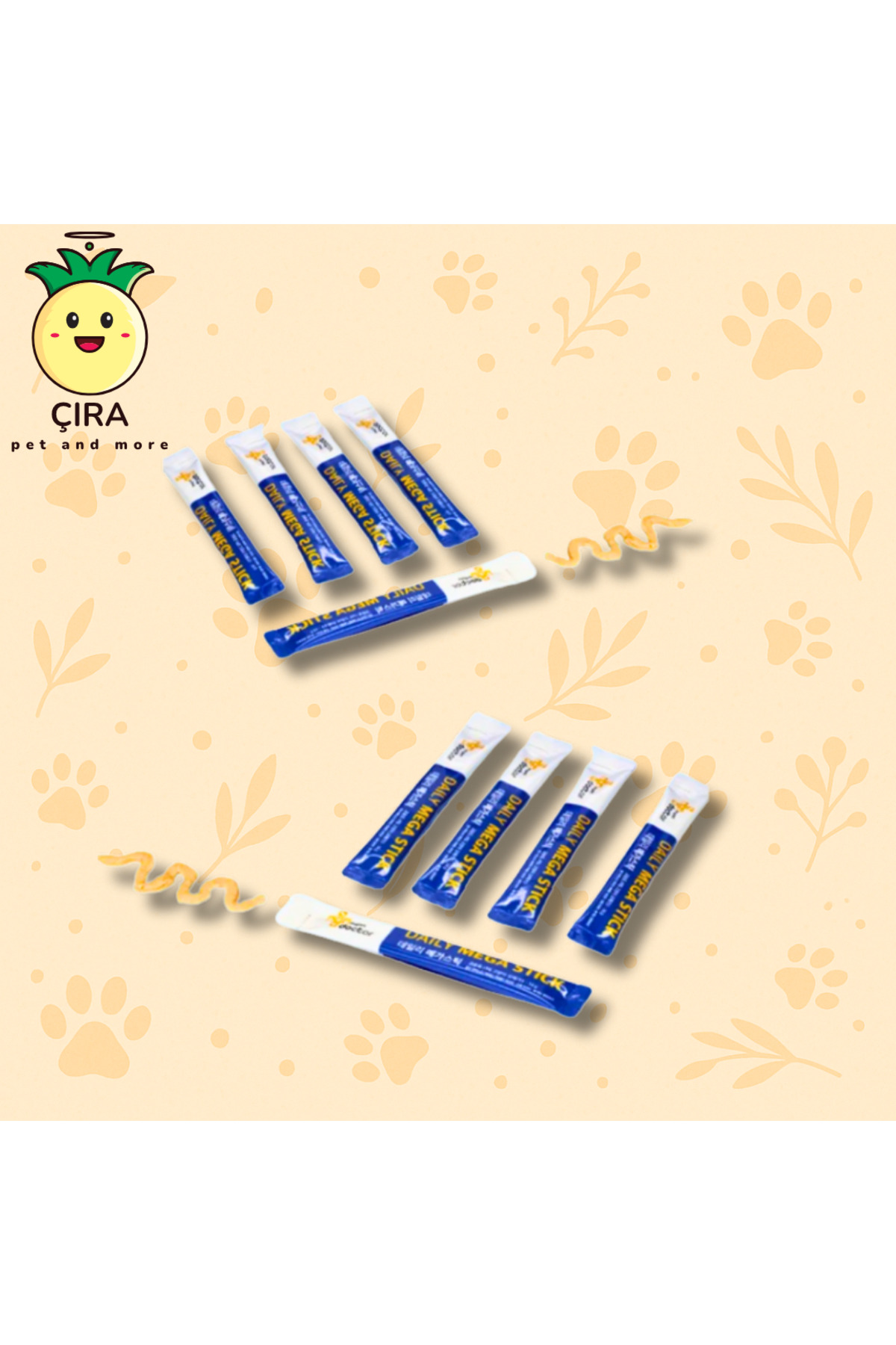 مکمل غذایی روزانه Mypet Doctor Daily Mega Stick، ۳۰ استیک ۱۴ گرمی همراه محلول مراقبتی VELTRIUM