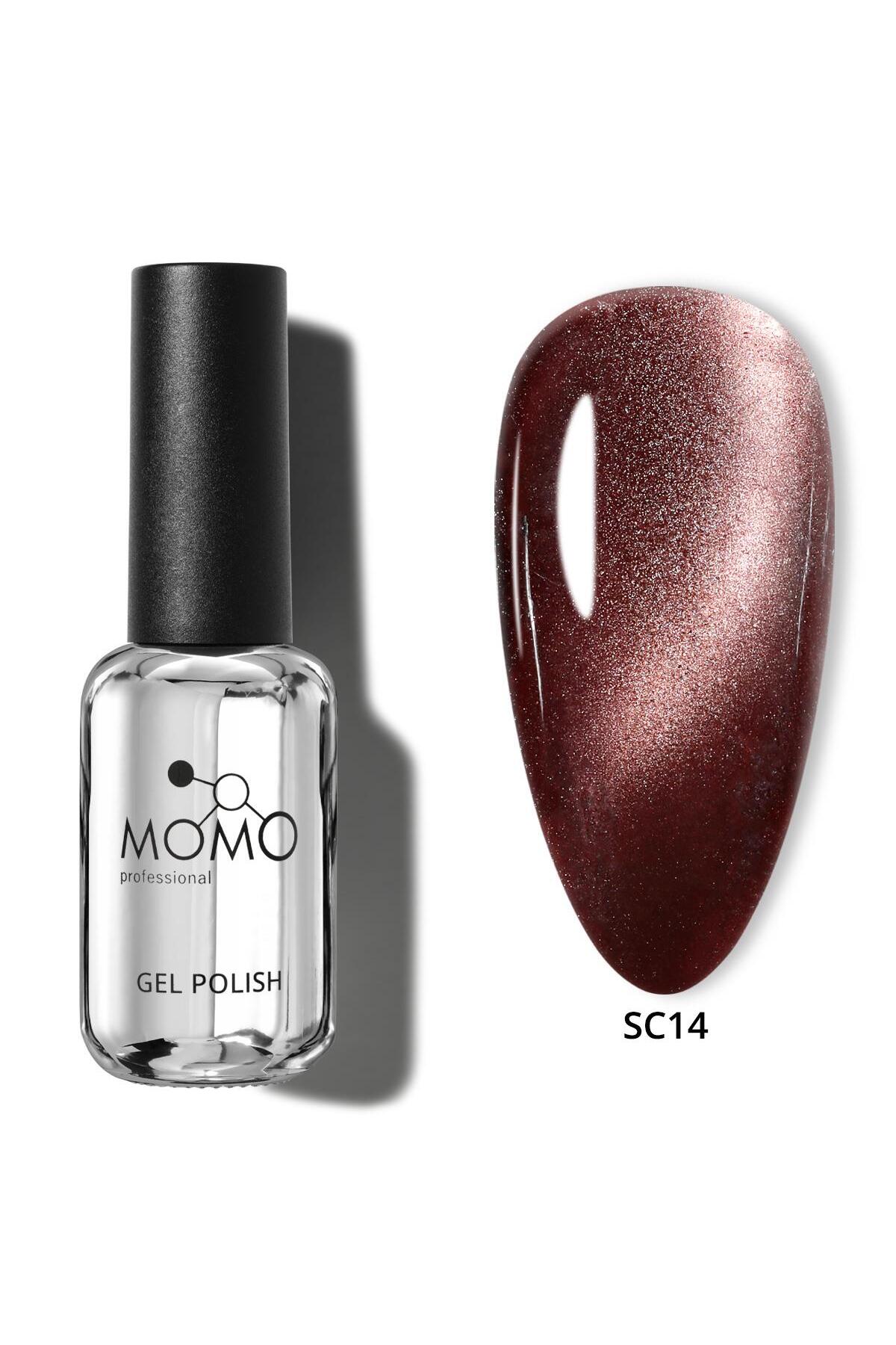 لاک ژل ماندگار کدی چشم گربه ای کره ای رنگ زرشکی 10 میلی لیتر MOMO professional