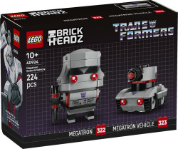 مجموعه ساختنی ترنسفورمرز لگو LEGO BrickHeadz مدل 40924، مگاترون ربات و خودرو، ۲۲۴ قطعه، حداقل سن ۱۰ سال