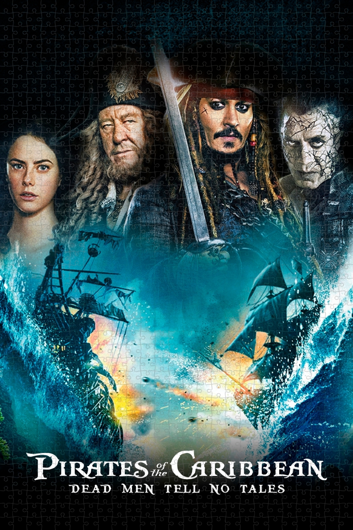 پازل PIRATES OF THE CARIBBEAN: DEAD MEN TELL NO TALES 2017 . 1000 قطعه اره منبت کاری مویی پوستر فیلم از ترکیه Jeronkarji