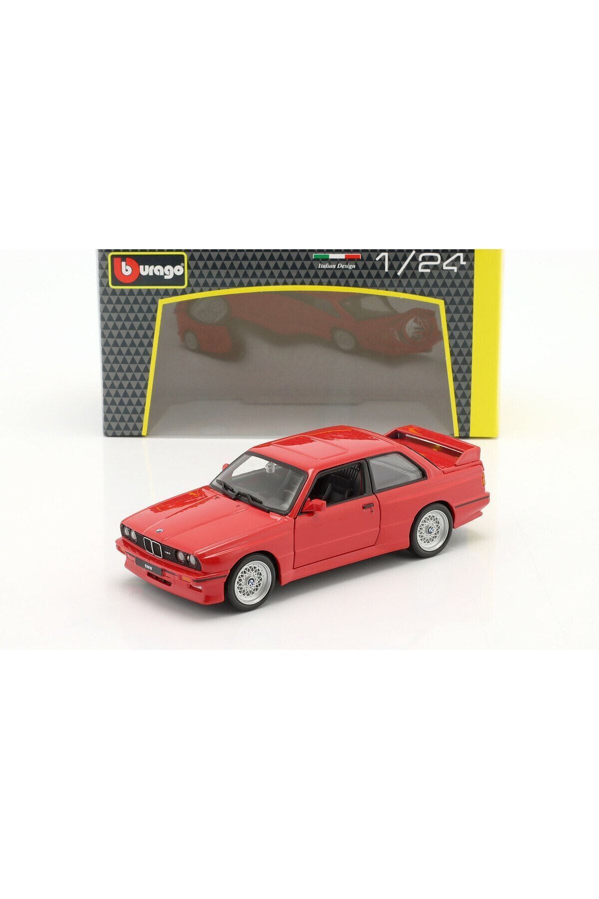 مدل خودرو BMW 3 SERIES M3 RED E30 1988 SCALE BURAGO برند اورجینال Burago