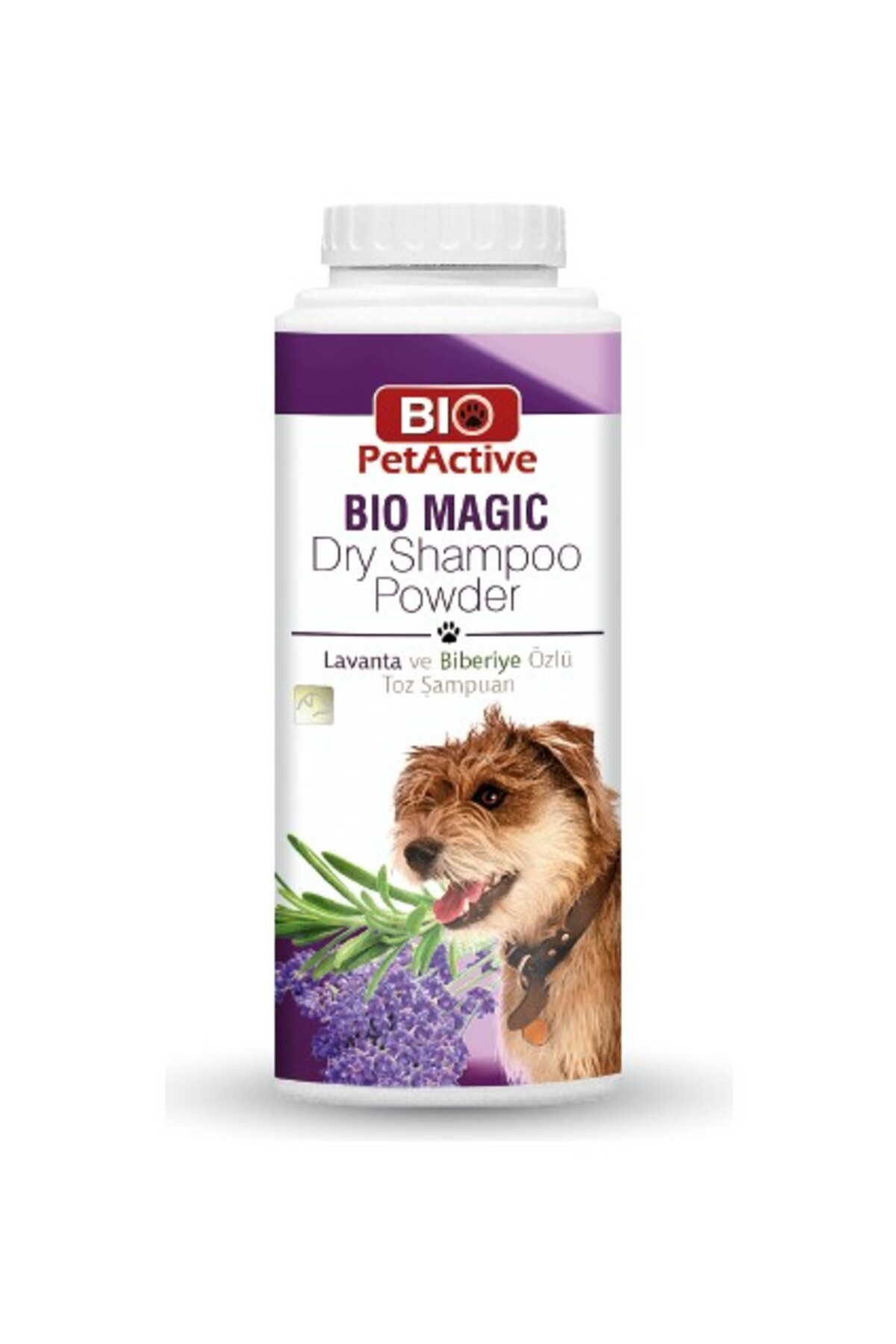 شامپوی خشک پودری سگ با عصاره اسطوخودوس و رزماری، ۱۵۰ گرم، بیو پت اکتیو Bio Pet Active