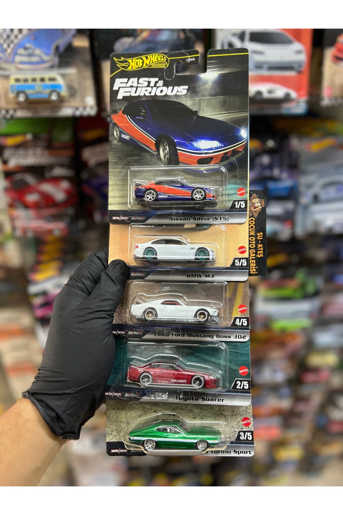 ماشین اسباب بازی FAST & FURIOUS 5 SET سری ویژه هات ویلز اورجینال HOT WHEELS