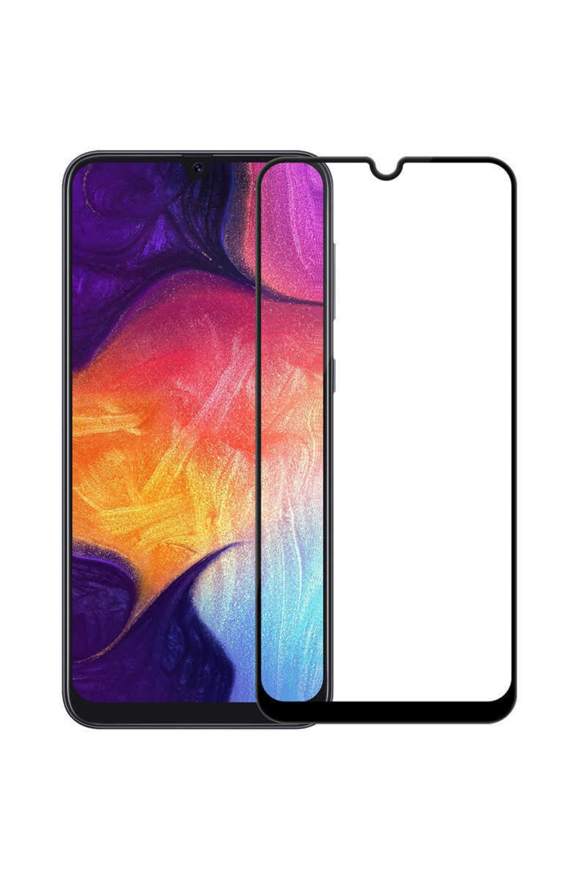 محافظ صفحه نمایش شیشه ای کاملاً پوشاننده سامسونگ گلکسی A33 5G سازگار فیبکس Fibaks