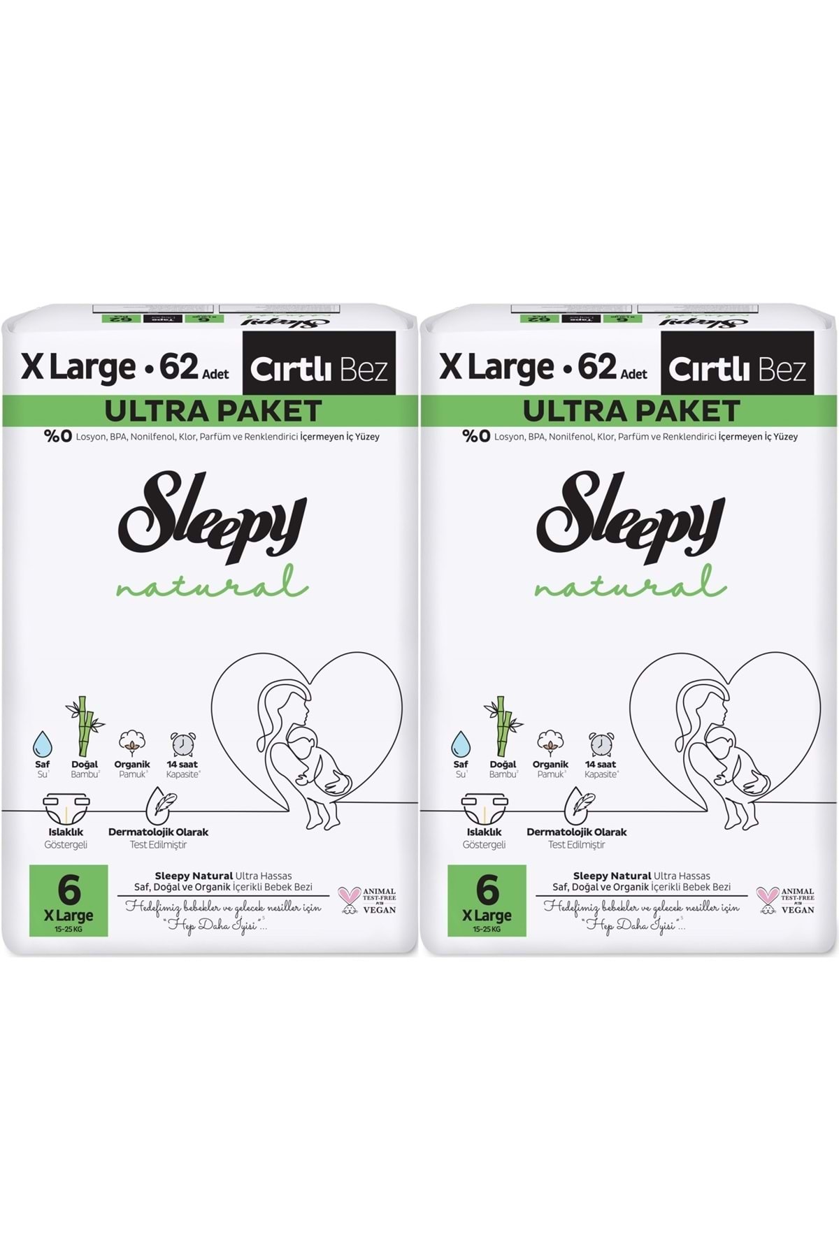 پوشک بچه اندازه طبیعی: 6 15 25 کیلوگرم بسیار بزرگ 124 تکه اقتصادی ULTRA PK اورجینال Sleepy