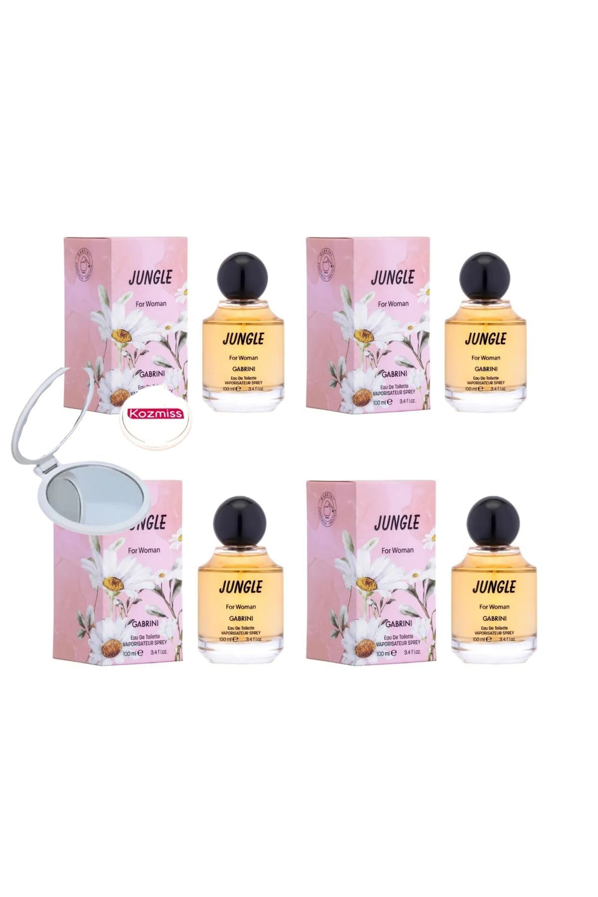 عطر زنانه جنگل 100 میل 4 قطعه +هدیه آینه KOZMISS Gabrini
