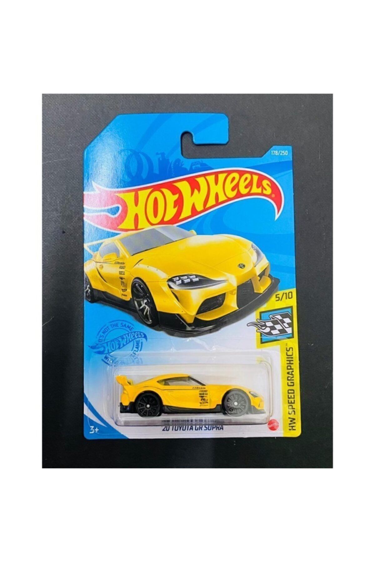 مدل خودرو 20 گرم سوپرا زرد مقیاس 1:64 تویوتا اورجینال HOT WHEELS