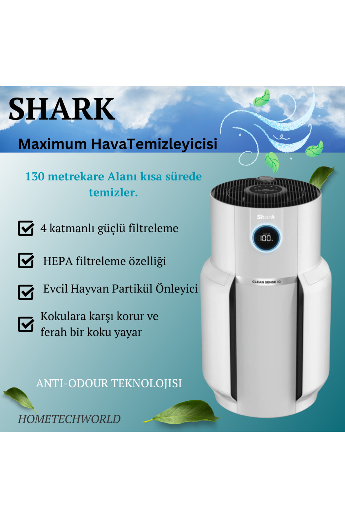 تصفیه کننده هوا دستگاه CLEAN SENSE IQ MAX اورجینال Shark