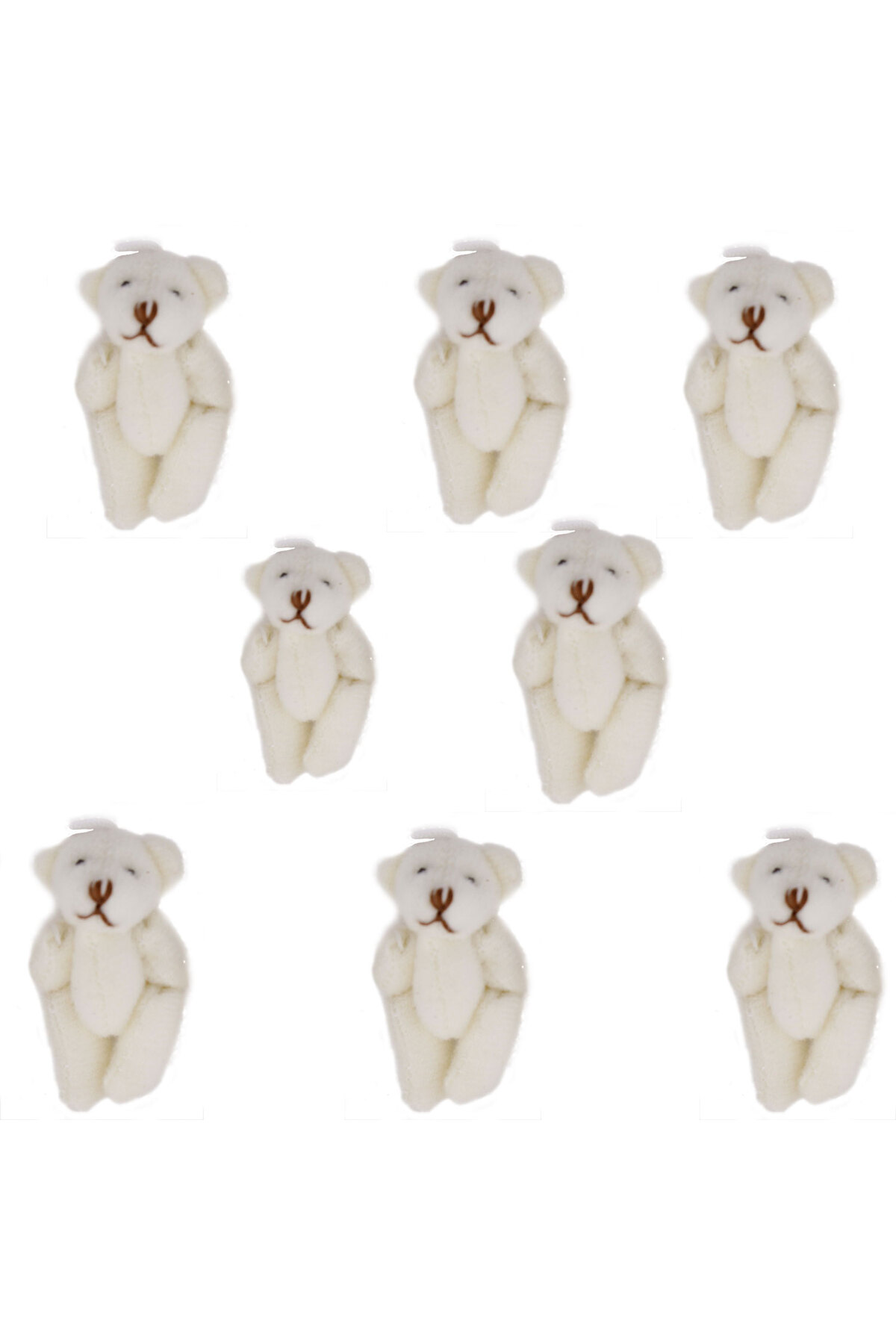 اسباب بازی های پشمی کرم خرس عروسکی انگشتی 5X3.5 سانتی متری سایز کوچک 10 عدد TT Tahtakale Toptancıları