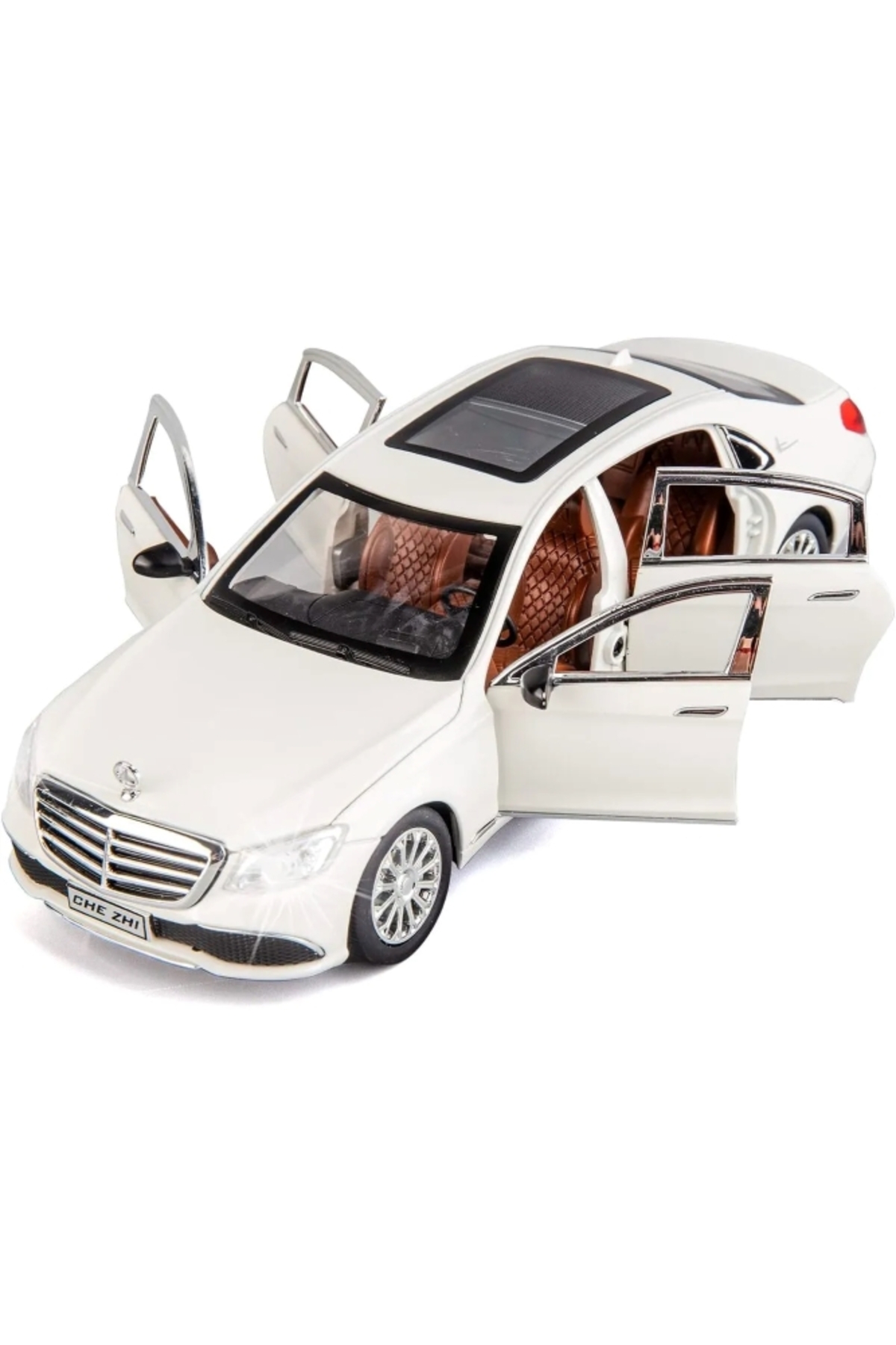 مدل خودرو مرسدس بنز ماشین E300L 1:24 DIECAST فلزی مجموعه با صدا و نور 21 سانتی متر اورجینال scntoys