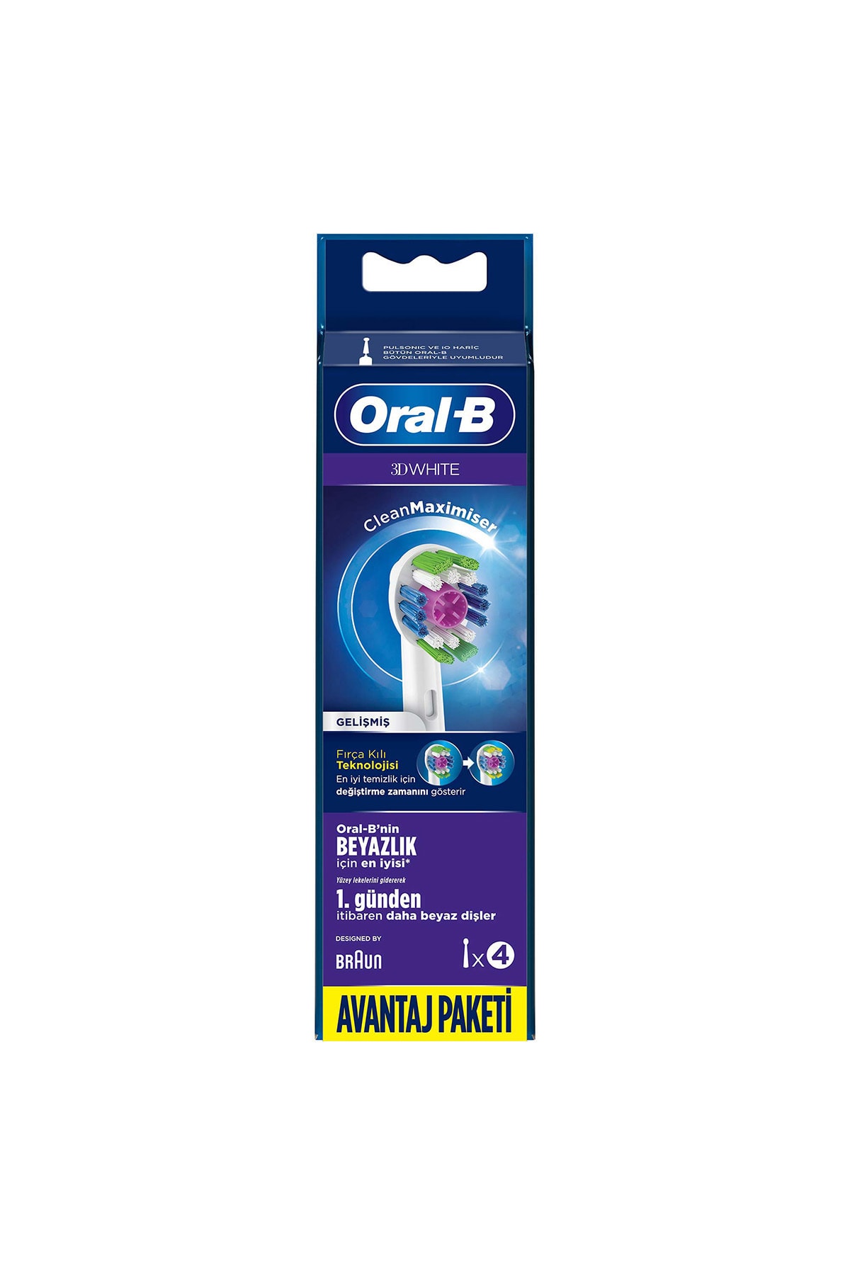 Oral-B مکمل تمیز کننده مسواک سفید سه بعدی 4 لو Oral B