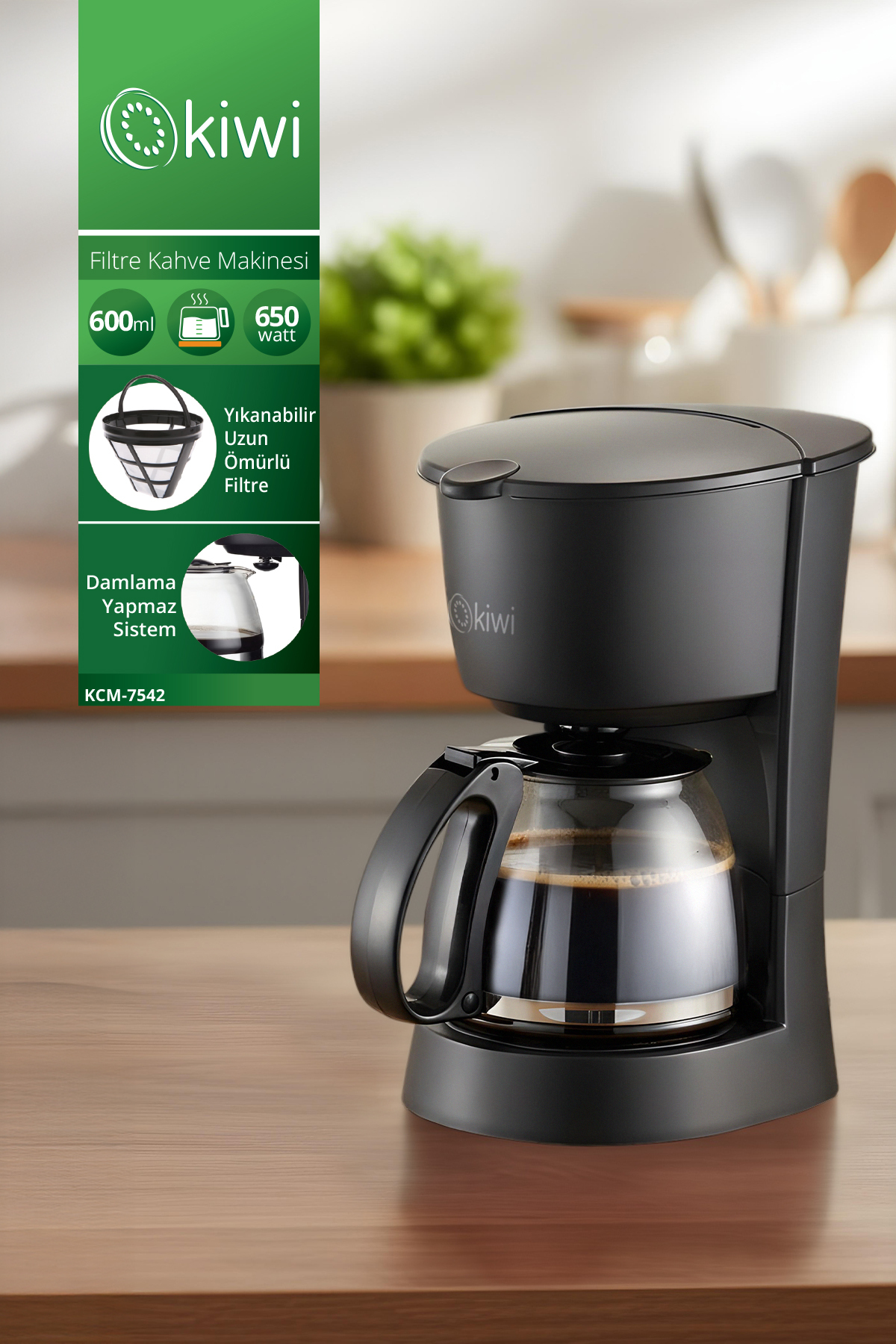 قهوه ساز فیلتری دستگاه فیلتر KCM 7542 اورجینال Kiwi