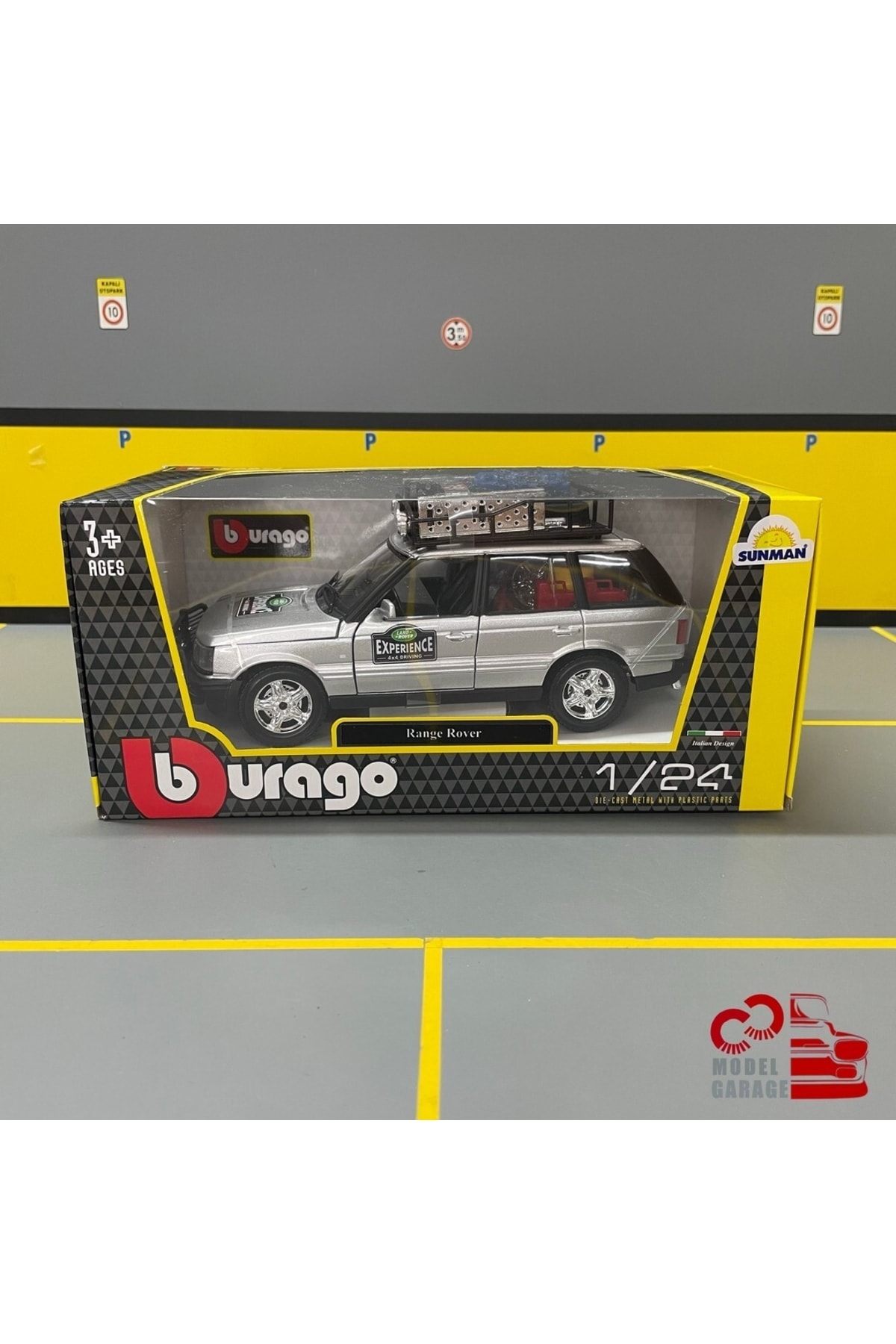 مدل خودرو RANGE ROVER 1 24 SCALE C&amp;C MODEL GARAGE DIECAST METAL CAR اورجینال Burago