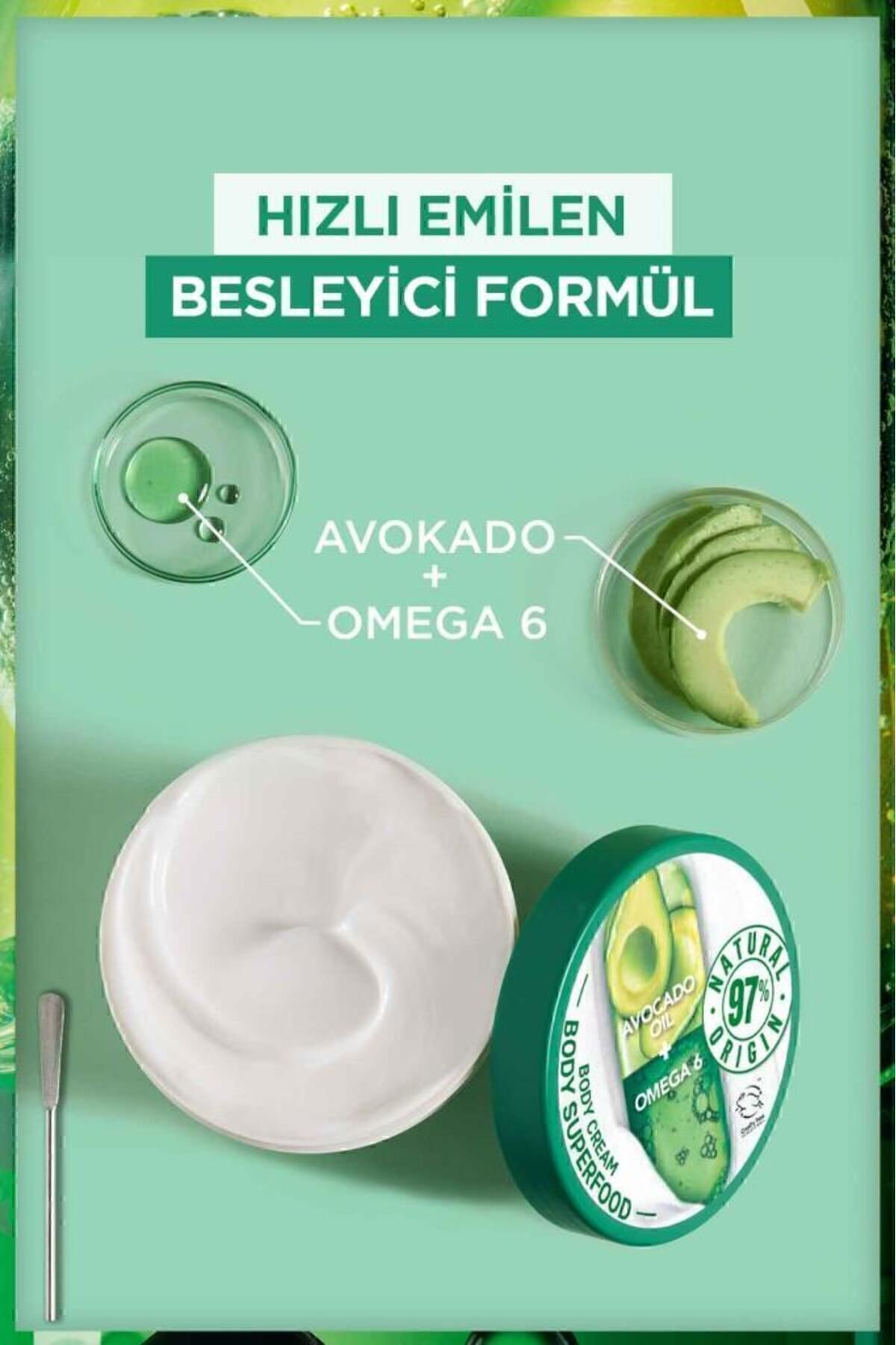 Garnier کرم بدن مغذی با اسانس‌های غذایی برای پوست خشک گارنیه